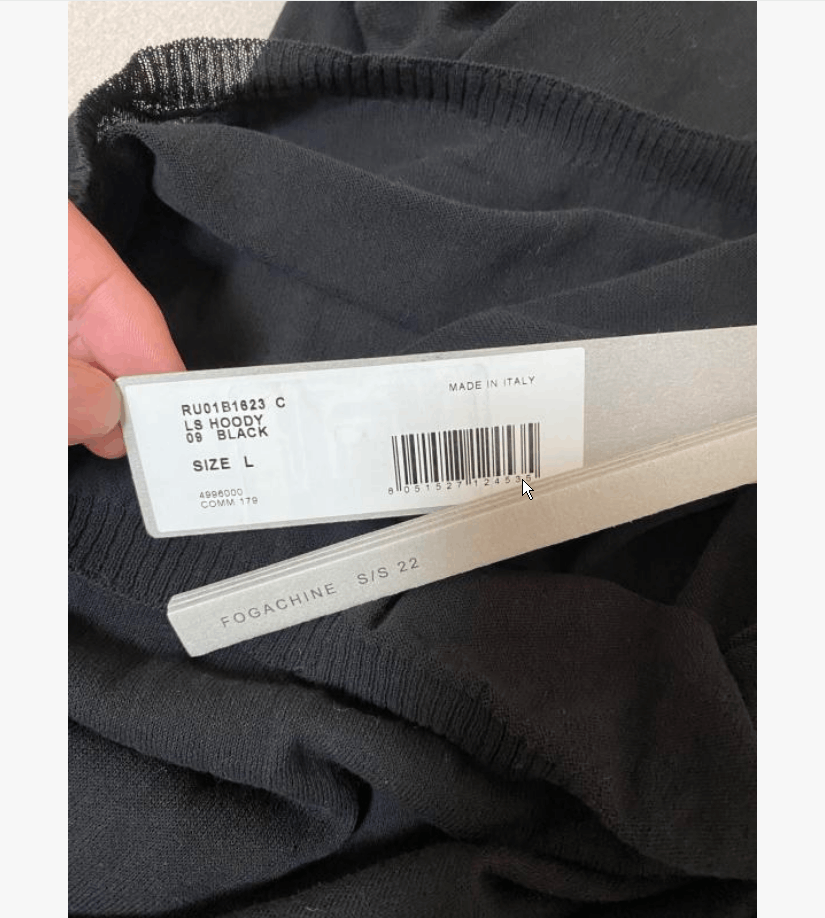 Rick Owens Rick Owens DRKSHDW Black Knit Hoodie Men's L Size US L / EU 52-54 / 3 - 6 Thumbnail