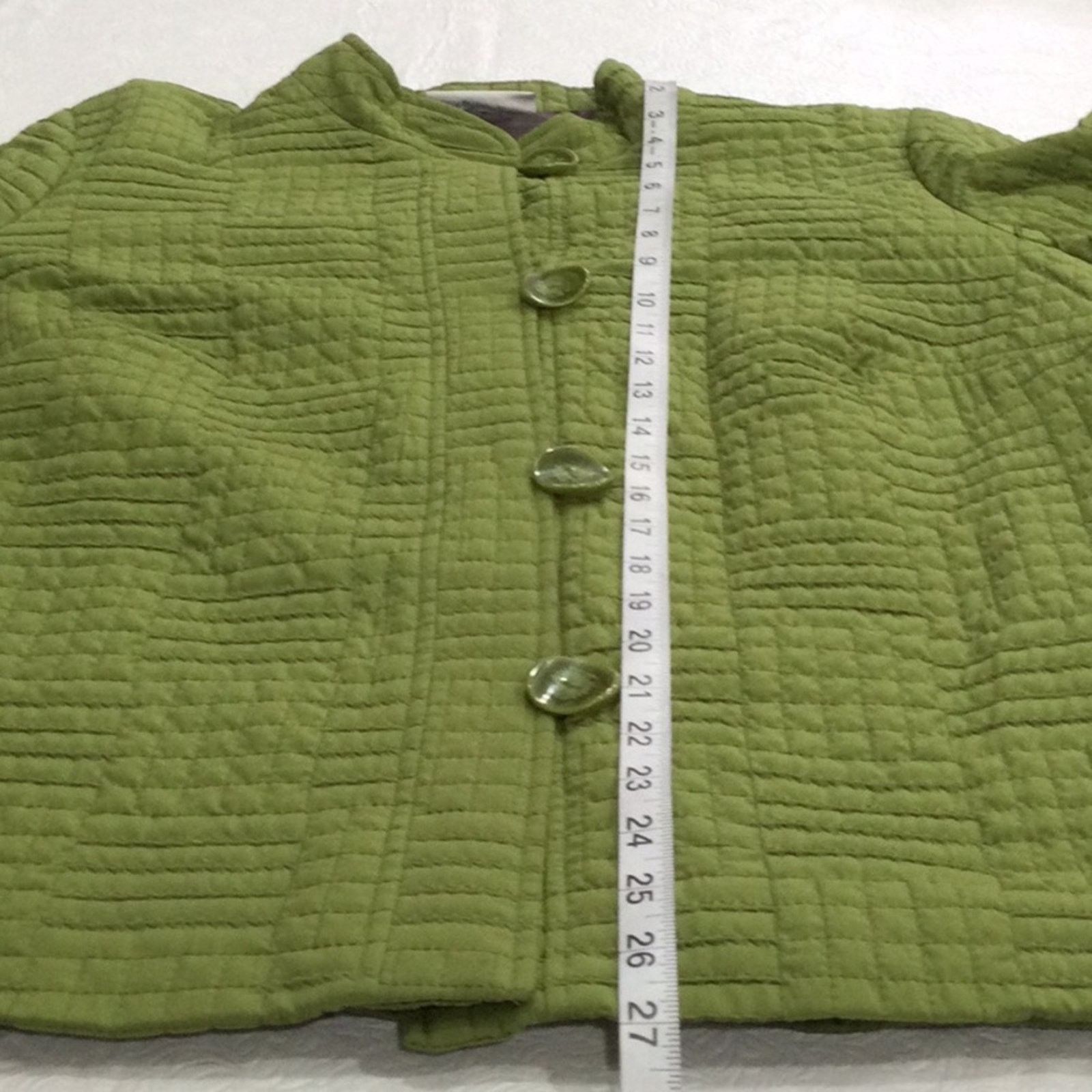 Other Dressbarn Woman Quilted Green Vintage Lined Jacket 14/16W Size XXL / US 16-18 / IT 52-54 - 15 Thumbnail