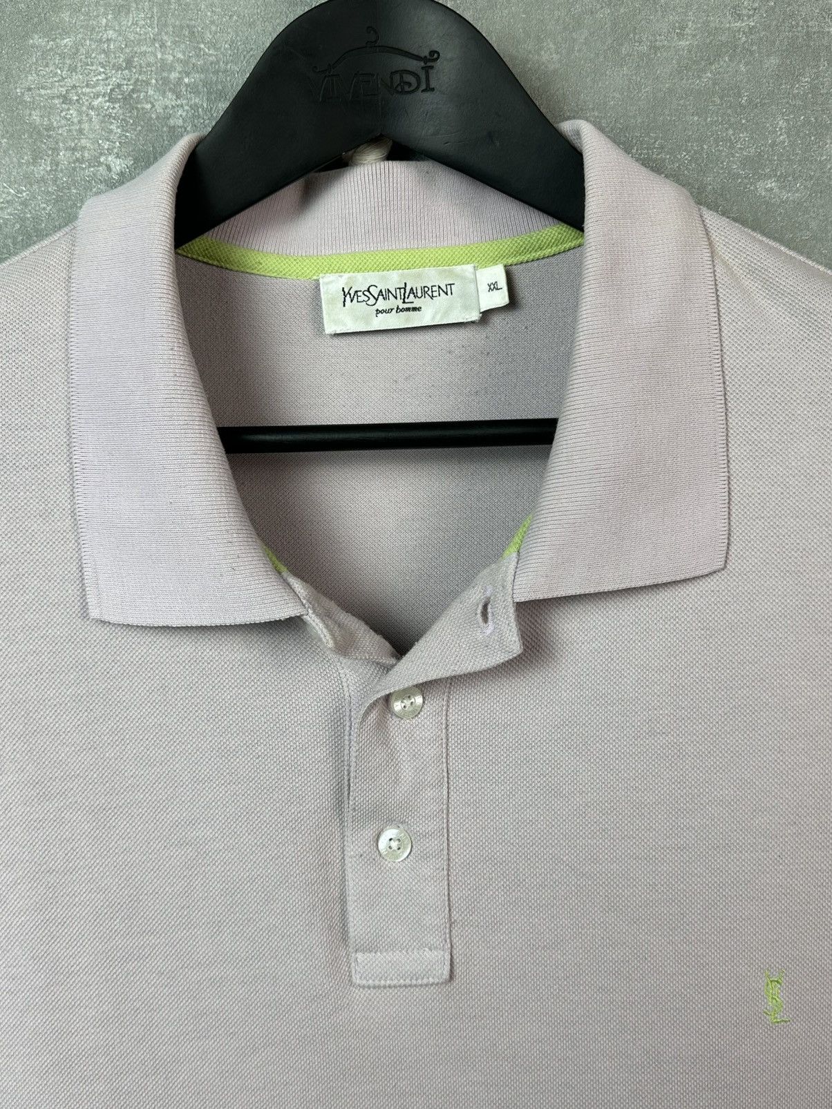 Yves Saint Laurent YSL YvesSaintLaurent Light Lilac Short Sleeve Cotton Polo Size US XXL / EU 58 / 5 - 11 Thumbnail