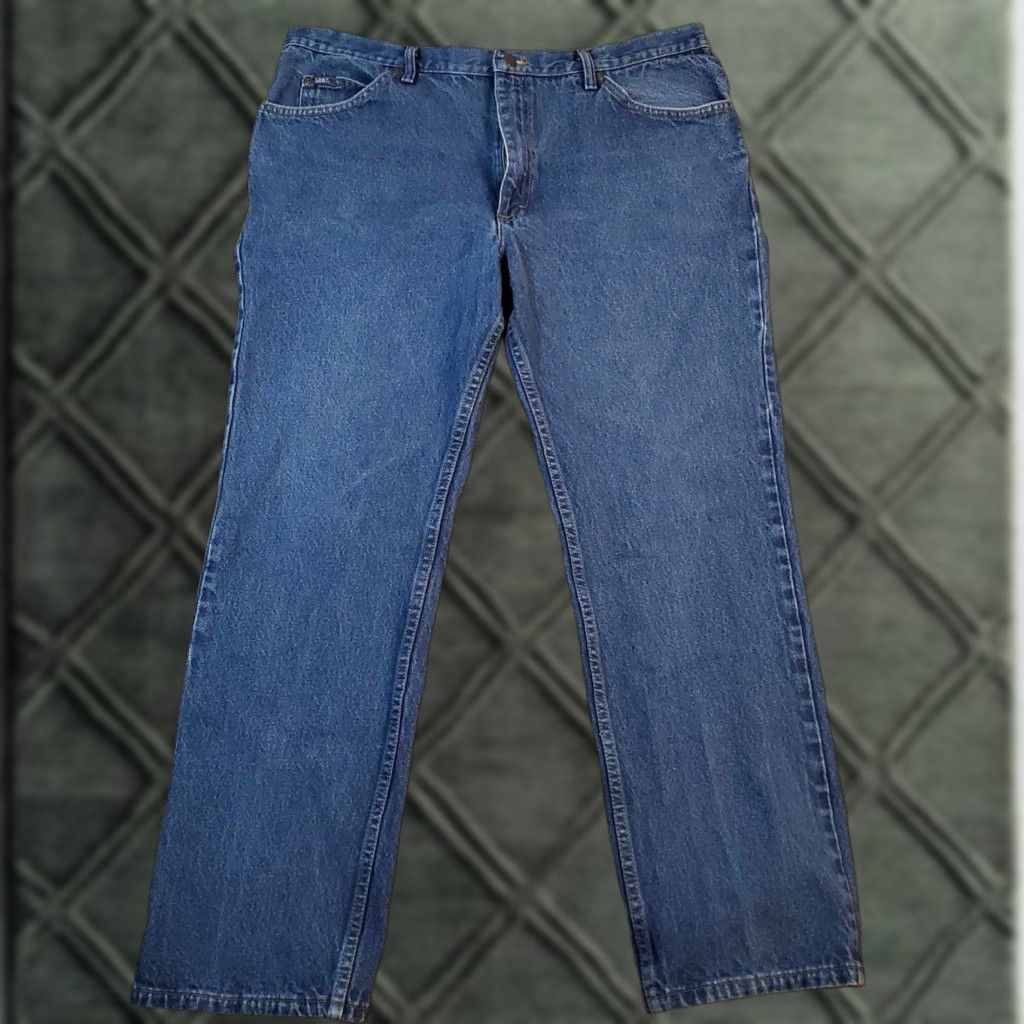 Lee Lee Jeans Mens Regular Fit Straight Leg Blue Denim 42x30 5-Pocket Style N/A Size US 42 / EU 58 - 1 Thumbnail