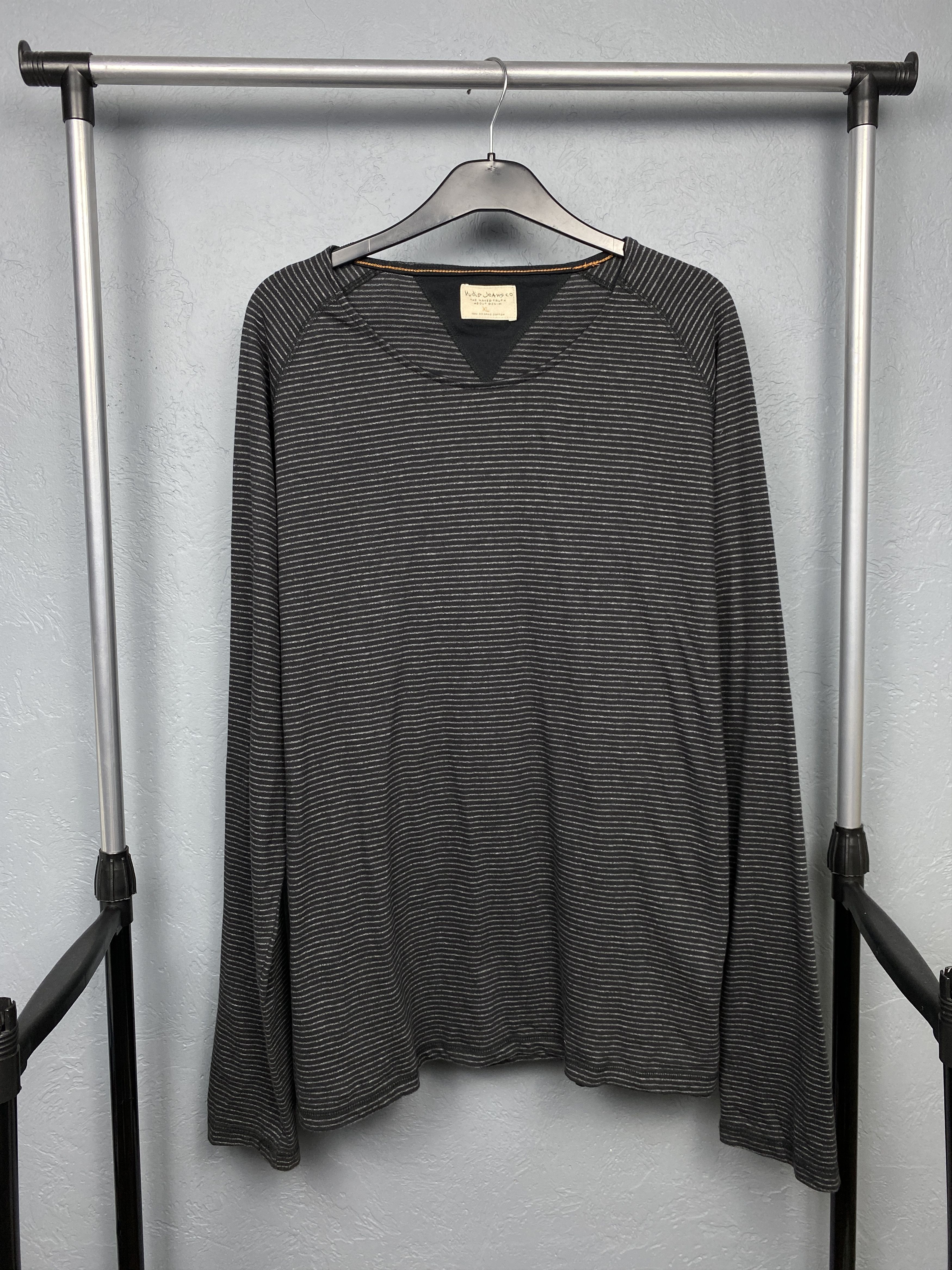 Nudie Jeans × Vintage Nudie Jeans Vintage Mens Long Sleeve T-Shirt Size US XL / EU 56 / 4 - 1 Thumbnail