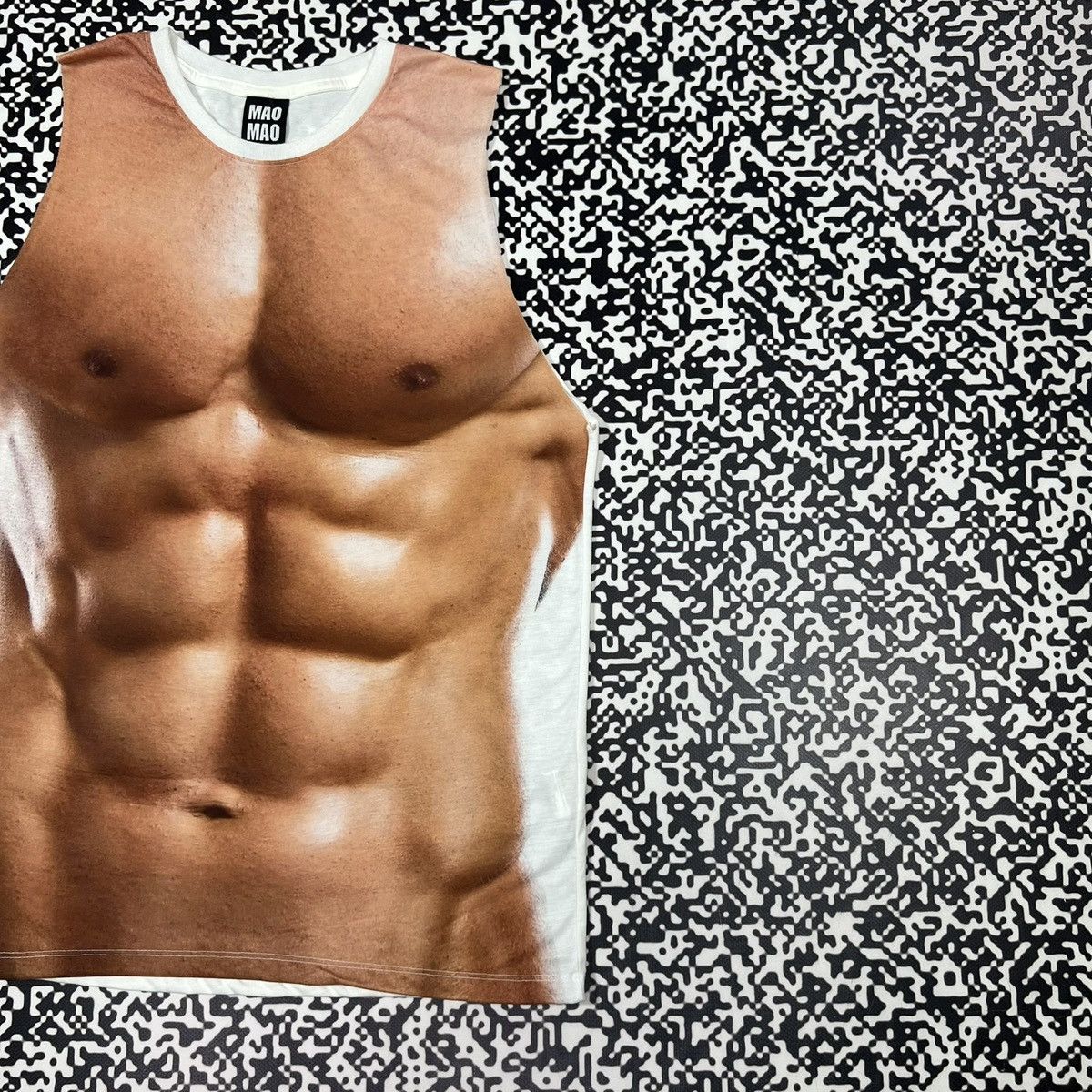 Japanese Brand GYM Body Print Humor Style Mao Mao Sleeveless Y2K Size US M / EU 48-50 / 2 - 3 Thumbnail