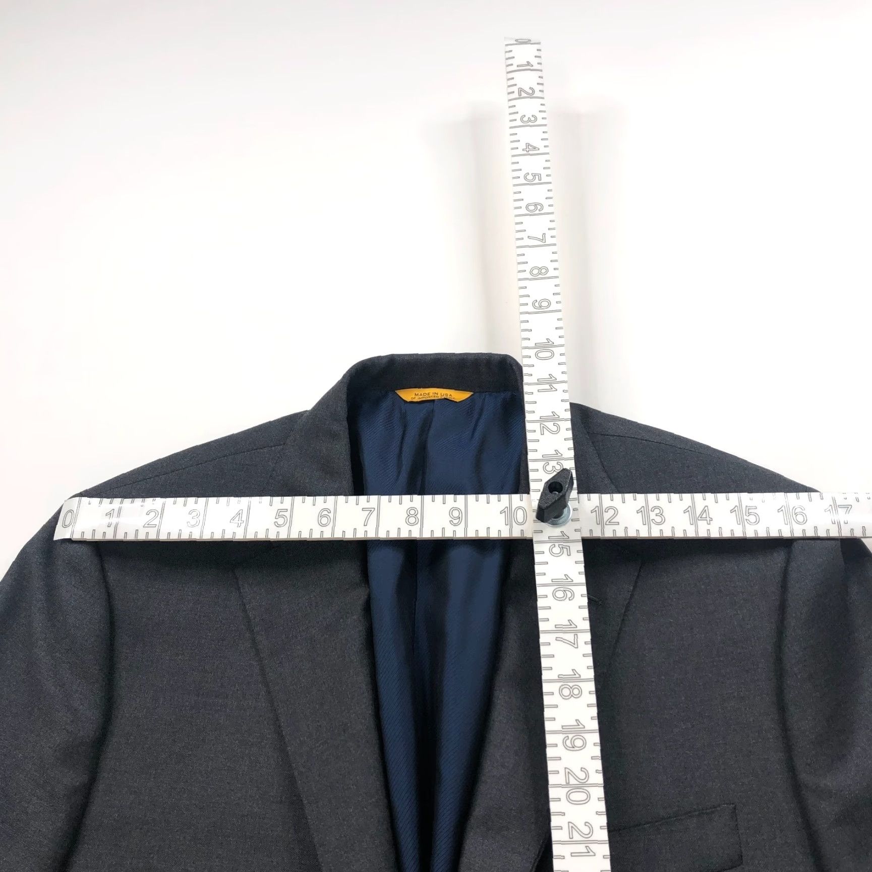 Vintage Hickey Freeman Blazer Sport Coat Jacket 40 Wool Gray Notch Single-Breasted 2-Button Loro Piana Ing. Loro Piana Mens Button Shirt? Size 40R - 4 Thumbnail