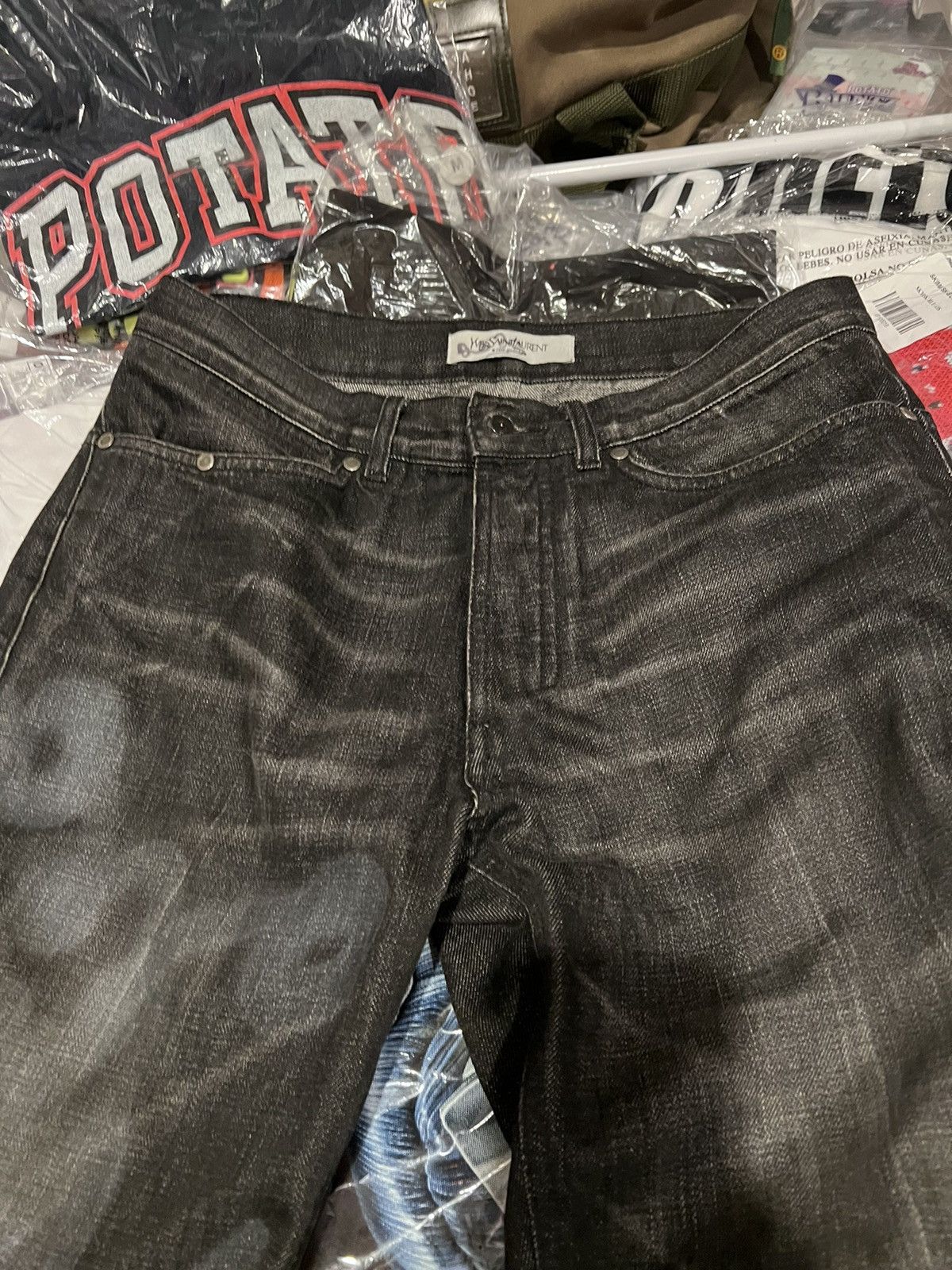 Asspizza × Saint Laurent Paris × Yves Saint Laurent Signed By Asspizza 2023 YSL Jeans | Yves Saint Laurent Size US 28 / EU 44 - 2 Thumbnail