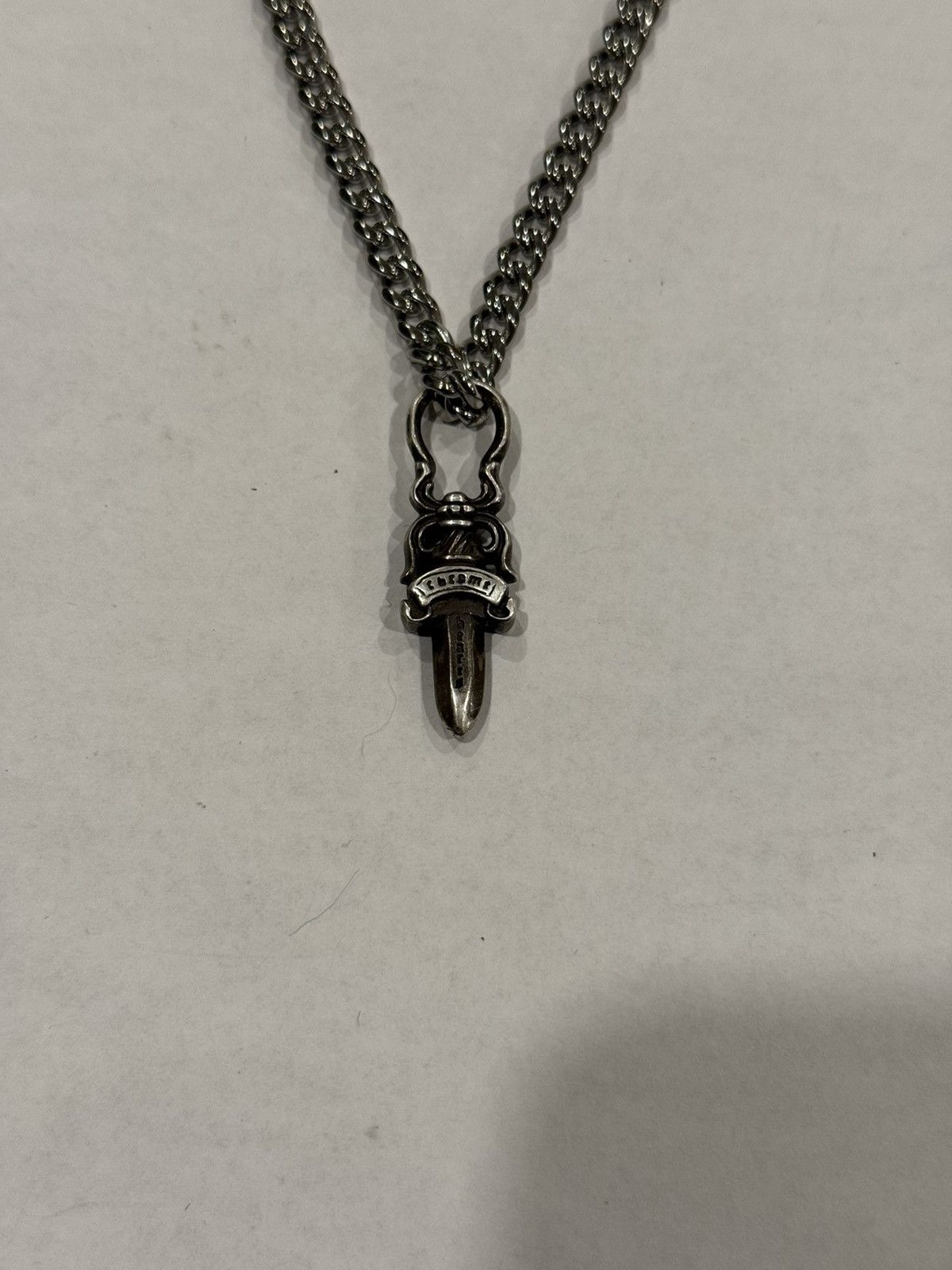 Chrome Hearts Chrome Hearts Dagger Pendant Cuban Link Chain Necklace 925 Size ONE SIZE - 1 Thumbnail