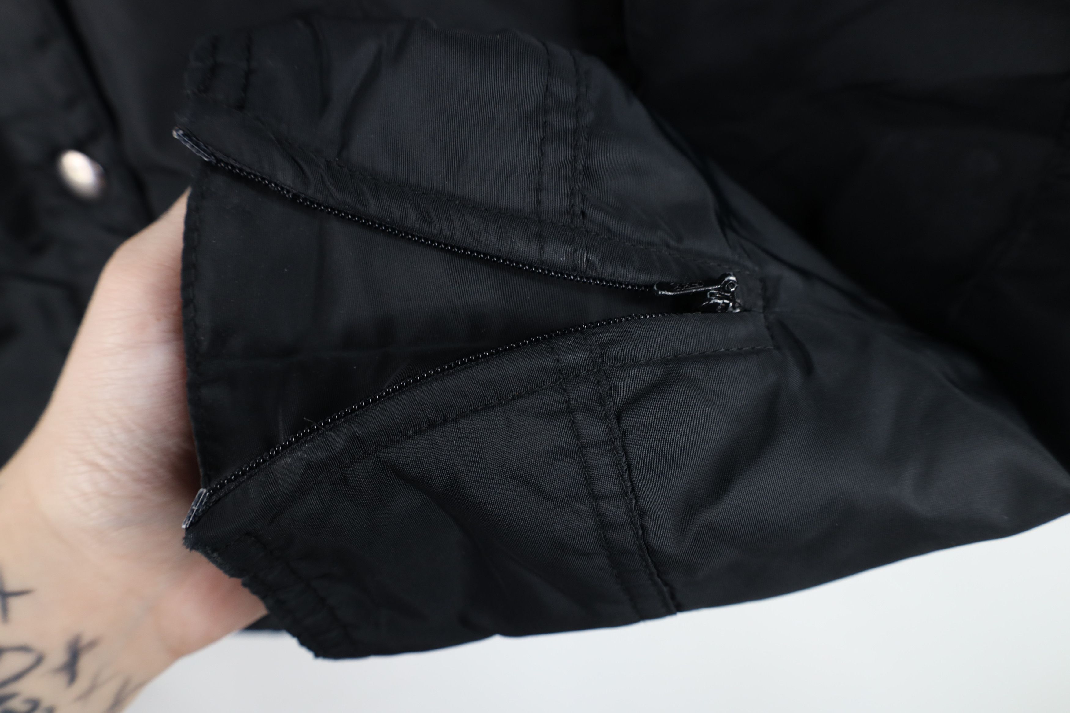 Gap Vintage 90s Y2K Gap Micro Puffer Bomber Jacket Black Size S / US 4 / IT 40 - 5 Thumbnail