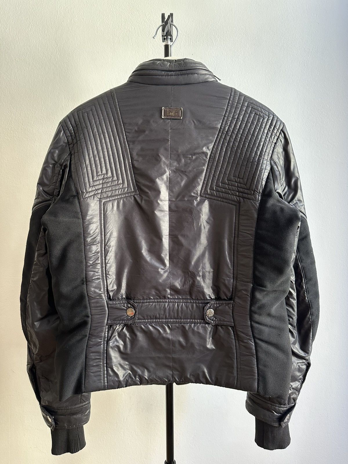 Dolce & Gabbana Dolce & Gabbana 2000s Black Architect Puffer Cropped Jacket Size US M / EU 48-50 / 2 - 4 Thumbnail