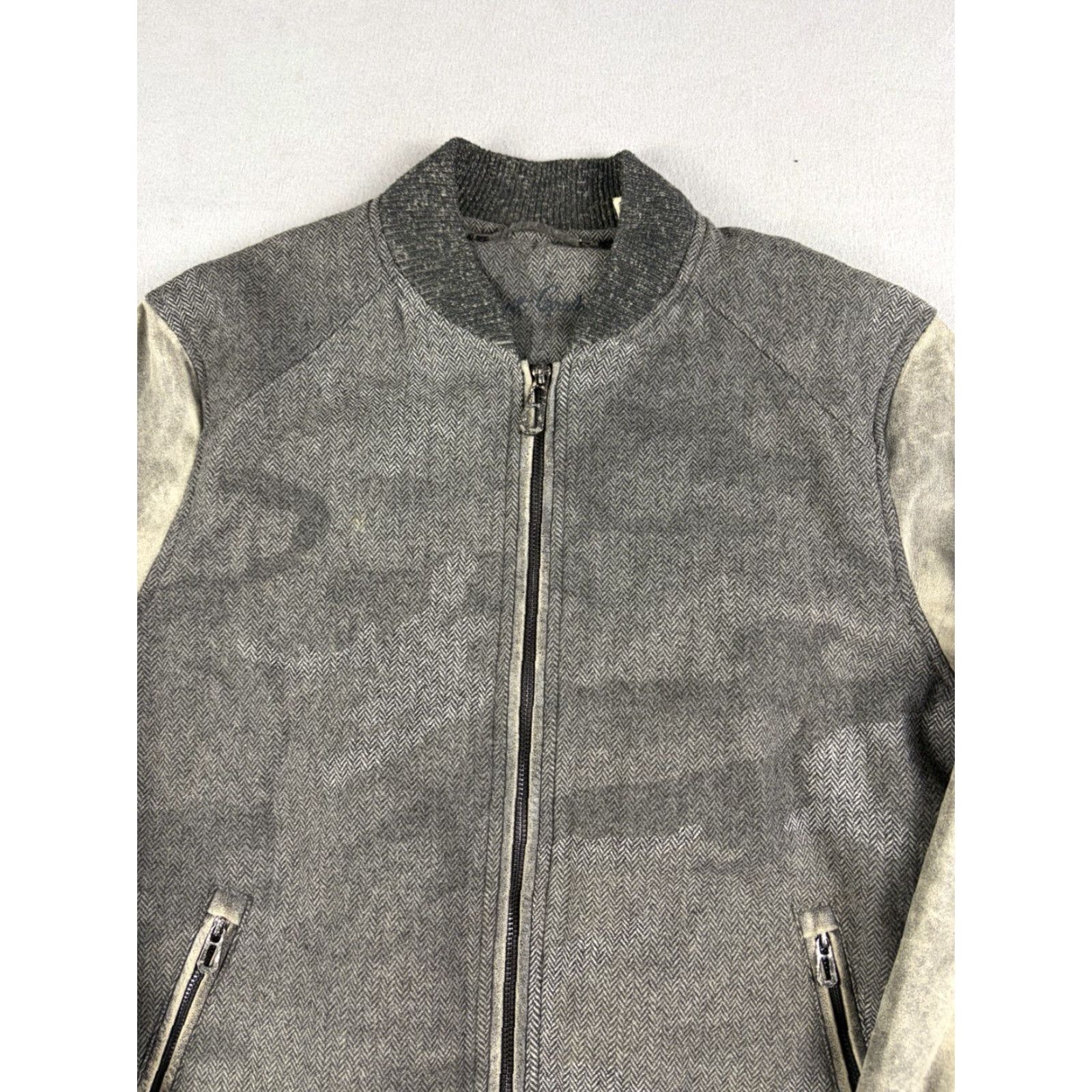 Robert Graham Robert Graham Jacket Men L Gray Camo Wool Blend Full Zip Bomber Coat Size US L / EU 52-54 / 3 - 2 Thumbnail