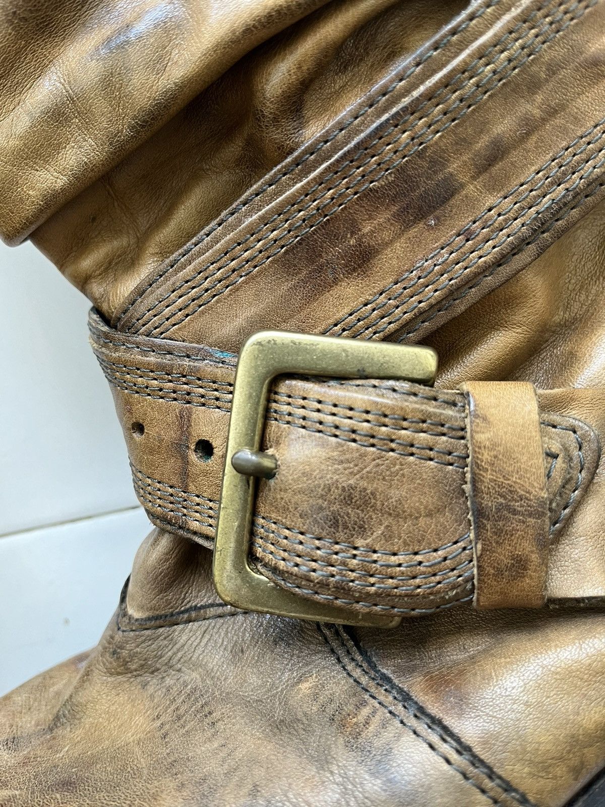 whoop-de-doo reverse belt engineer boots 2000s Rusty Whoop de doo