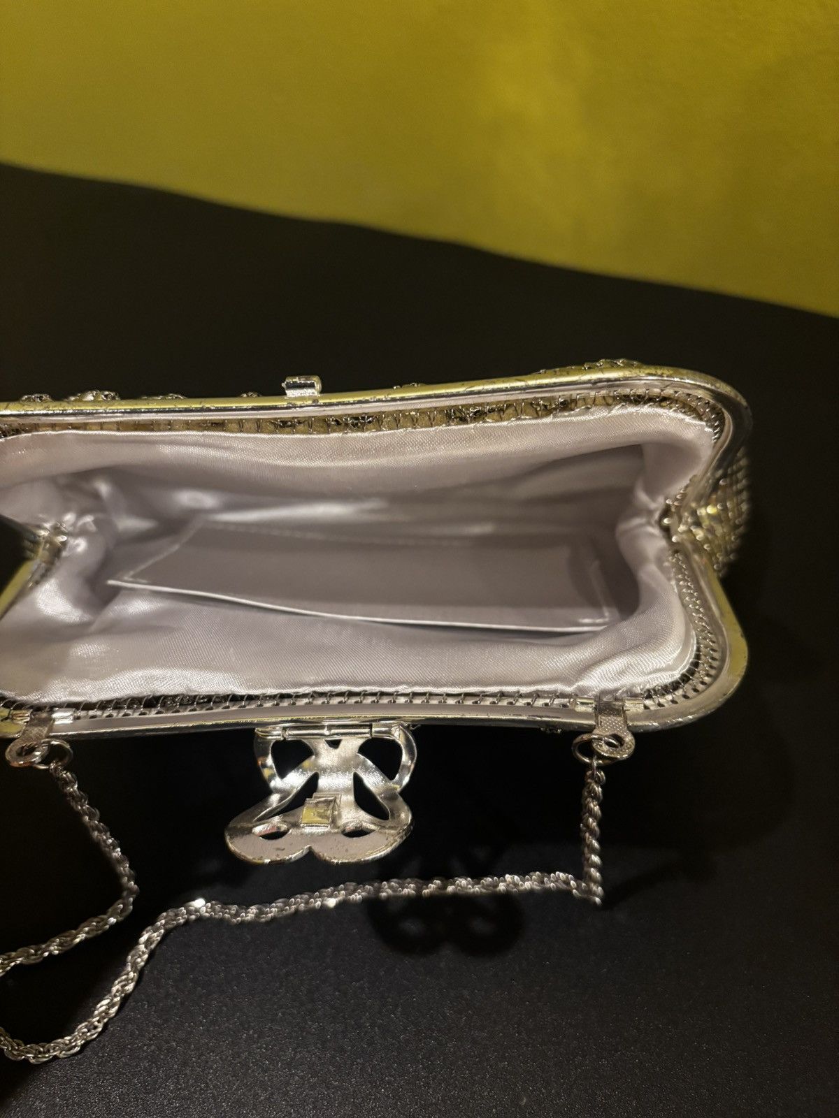 Other Silver Mesh Clutch Evening Bag with Chain Size ONE SIZE - 4 Thumbnail