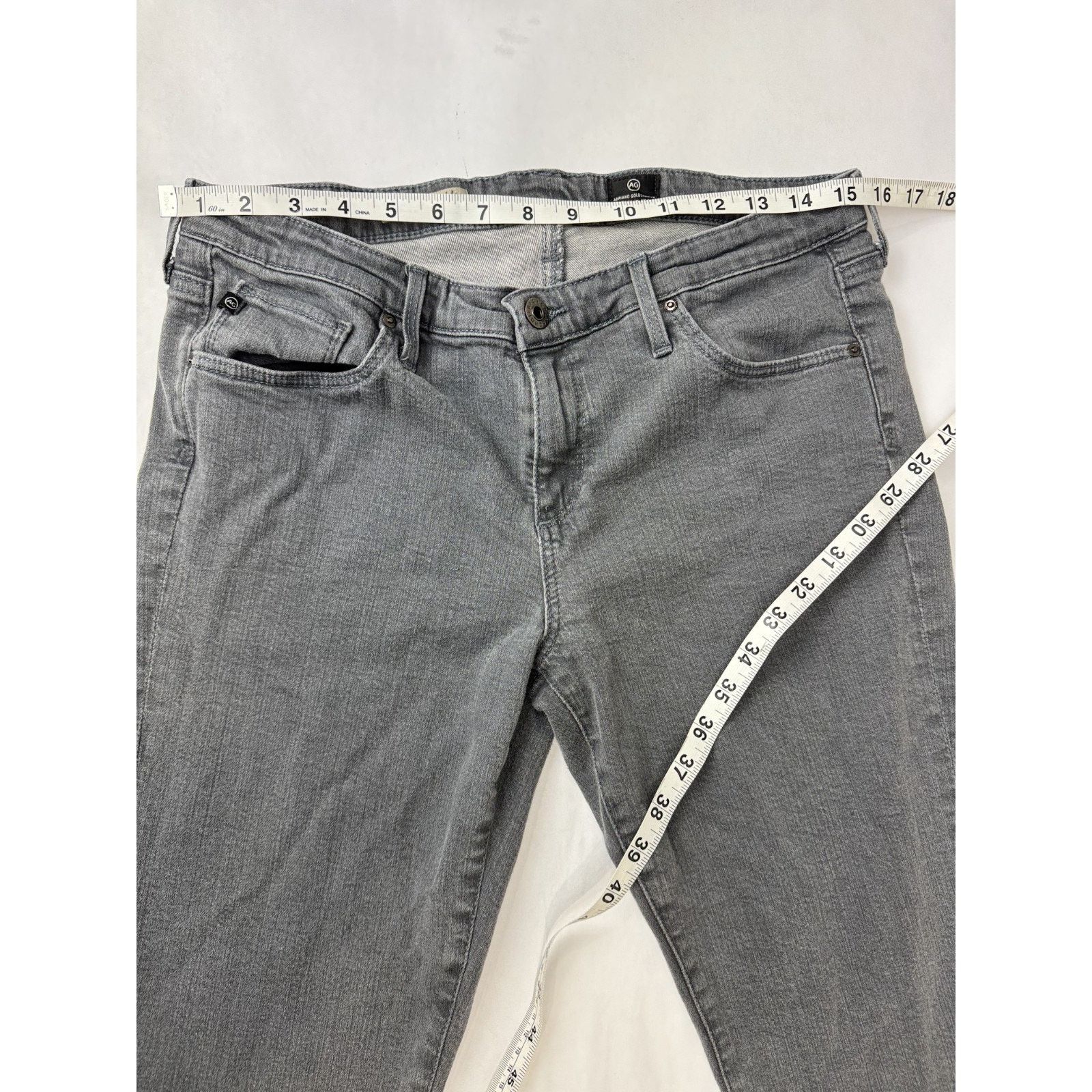 AG Adriano Goldschmied AG Adriano Goldschmied The Stevie Ankle Jeans Gray 32R Size 32" / US 10 / IT 46 - 3 Thumbnail