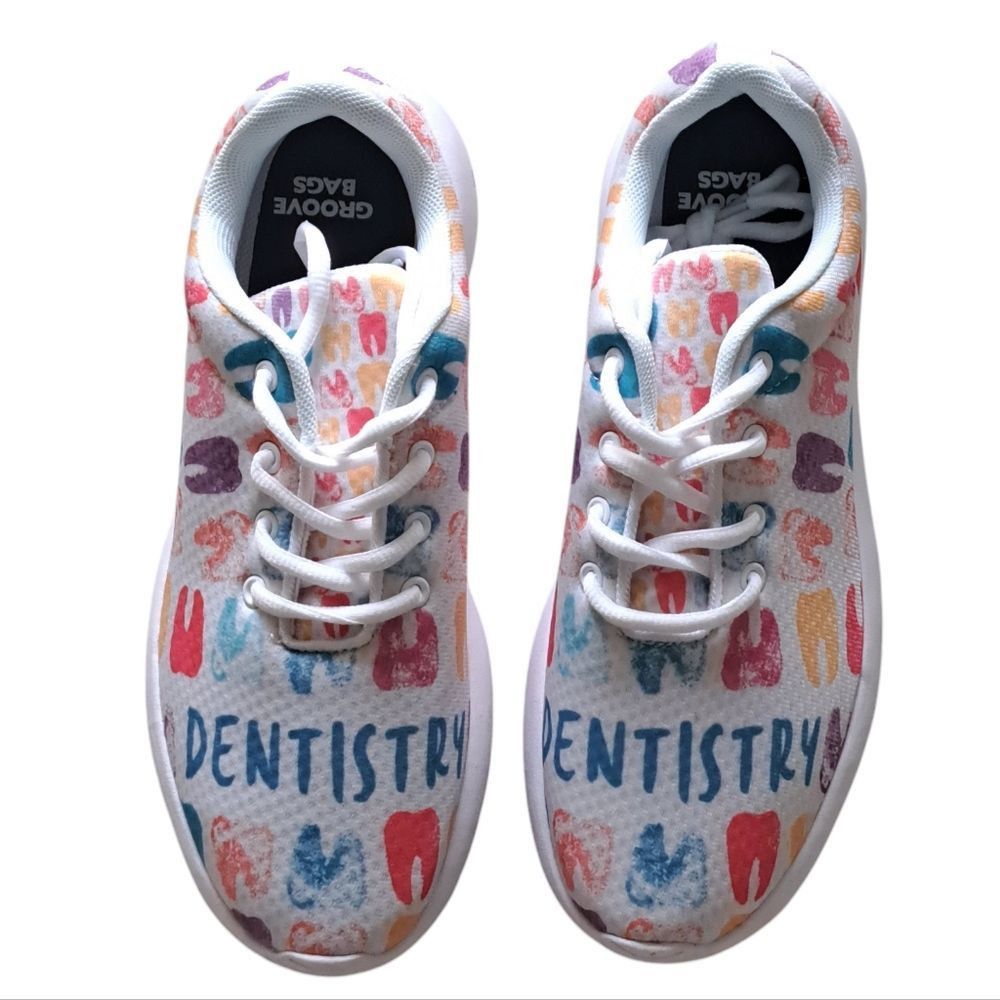 Other Groove Bags Custom Print Dentistry Lightweight Lace Up Sneak Size US 8 / IT 38 - 3 Thumbnail