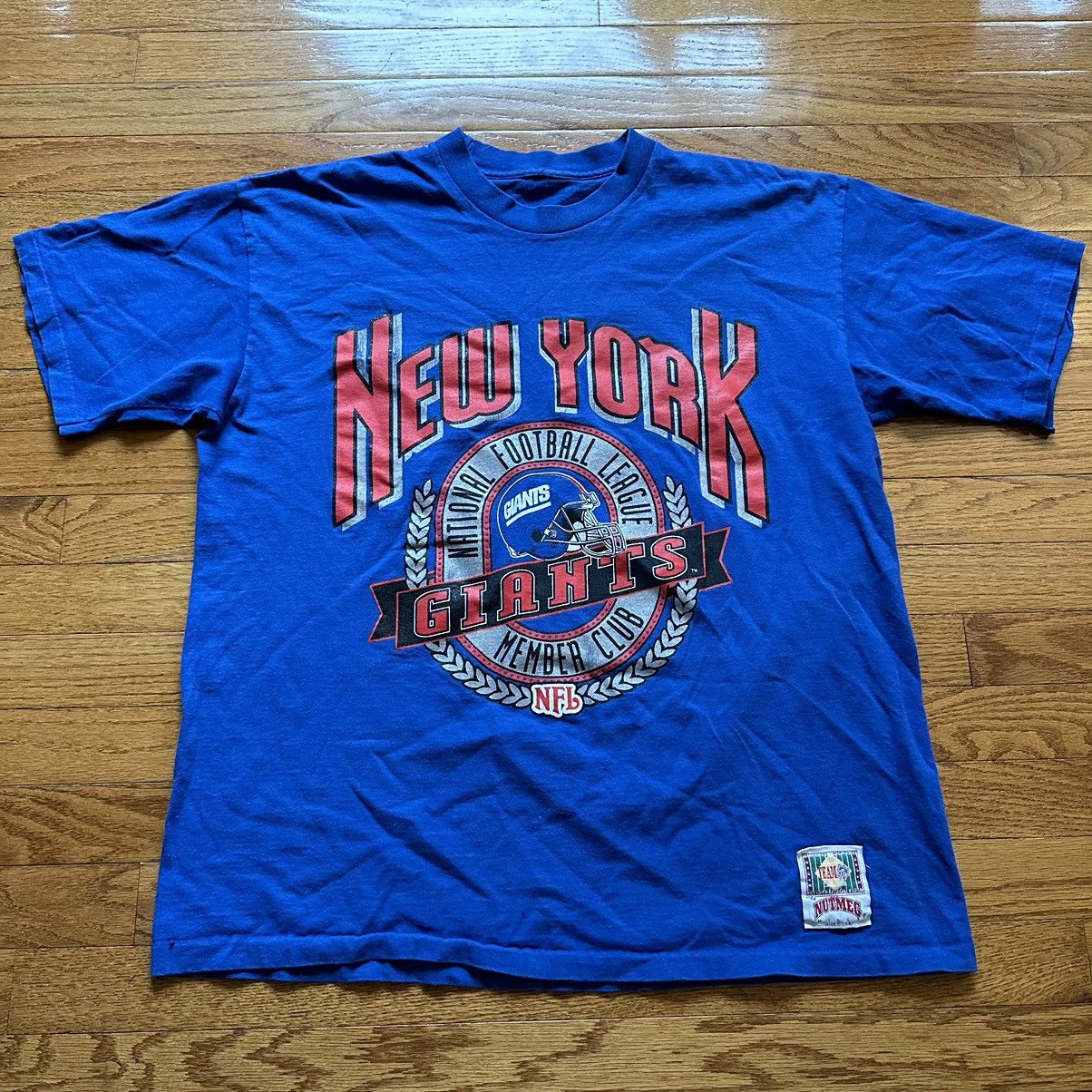 VTG NFL Team Apparel New York Giants Football Caricature T-Shirt, Men XL