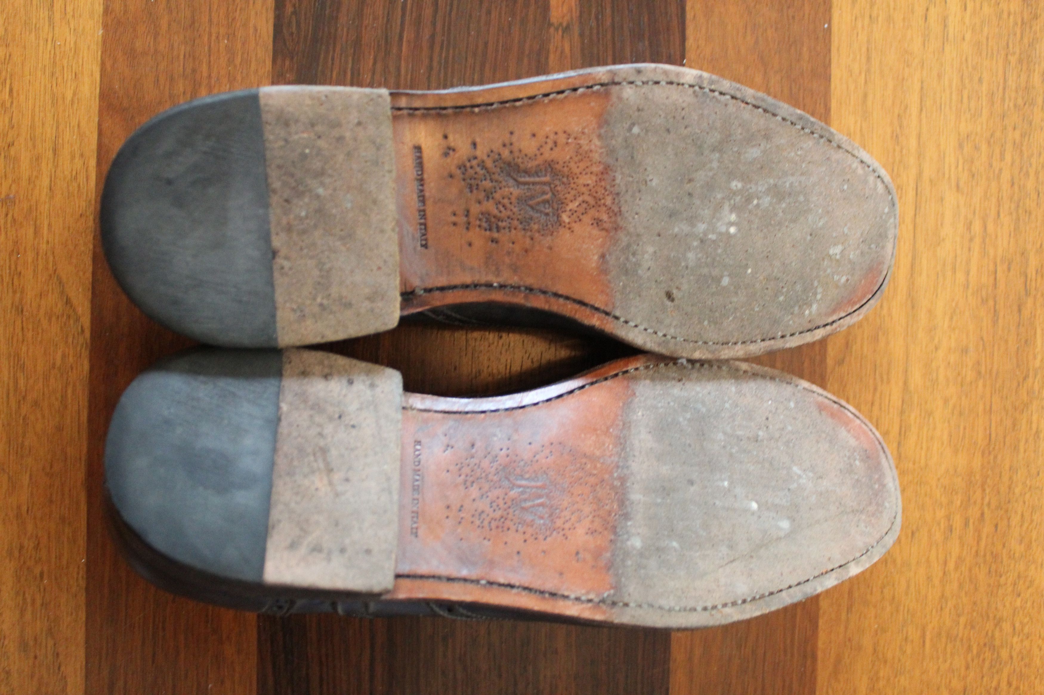 John Varvatos Varvatos Collection Gunmetal Wingtip Slip-On – Made in Italy Size US 11 / EU 44 - 3 Thumbnail