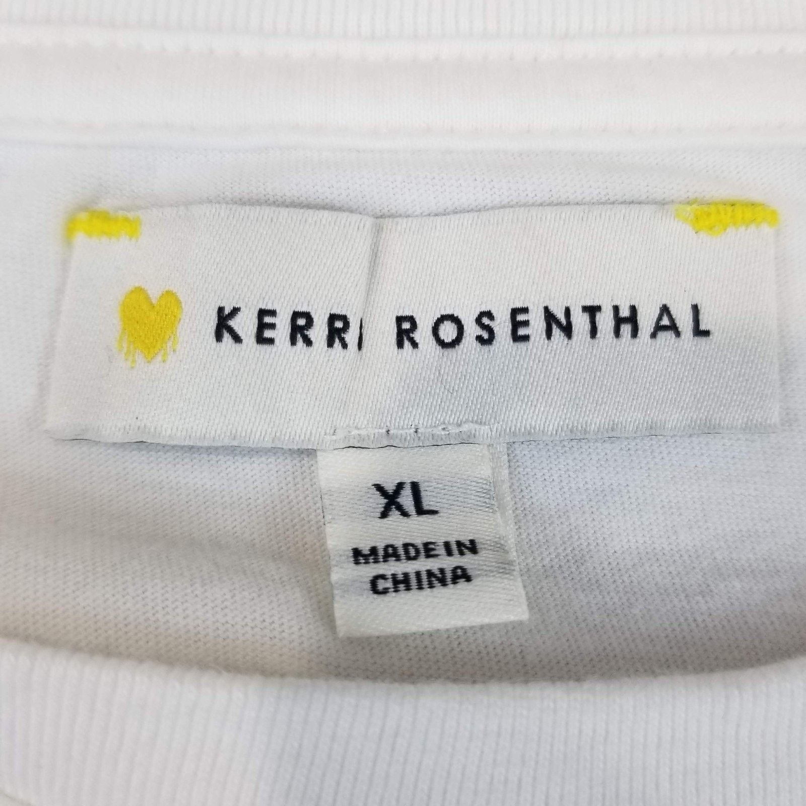 Other Kerri Rosenthal Suke Love Lines Tee Women's XL White LOVE Size XL / US 12-14 / IT 48-50 - 4 Thumbnail