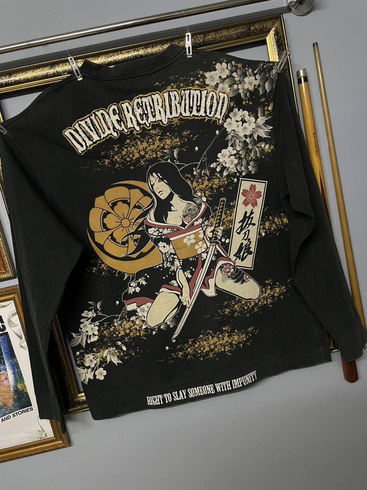 Designer × Japanese Brand × Vintage Vintage 1990s Japan Designer Karakuri Sukajan Embroidery Tee Size US L / EU 52-54 / 3 - 2 Thumbnail