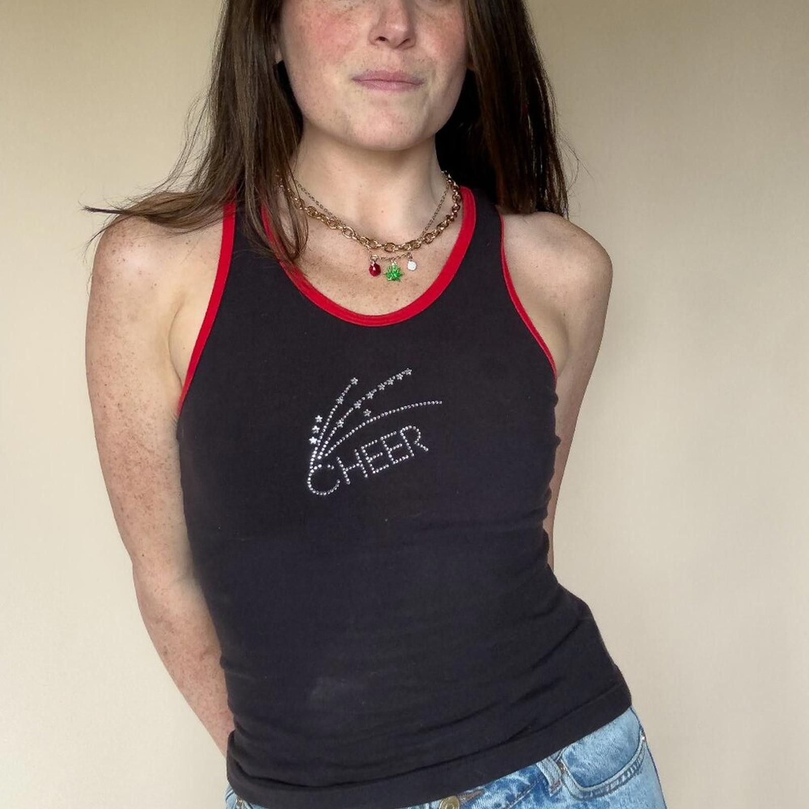 Vintage Y2K PIZZAZZ CHEER TANK TOP Size L / US 10 / IT 46 - 2 Thumbnail