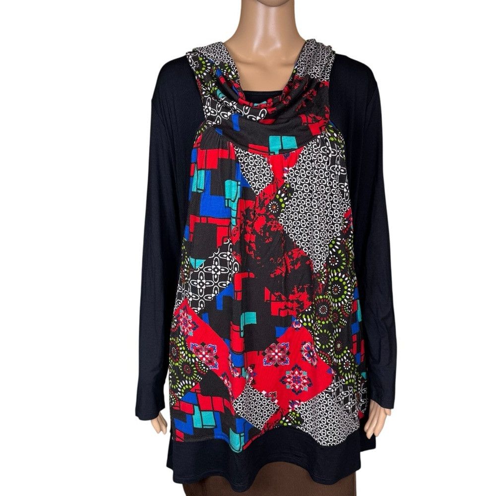 Other NWT New Soft Focus Long Sleeve Cowl Neck Top Size XXL Size XXL / US 16-18 / IT 52-54 - 1 Thumbnail