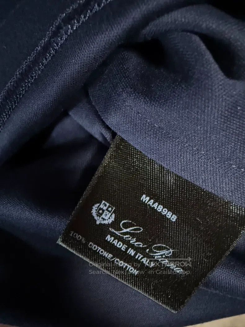 Loro Piana LORO PIANA Navy Blue Pure Cotton T-Shirt, Wear Once, Wash Size US S / EU 44-46 / 1 - 3 Thumbnail