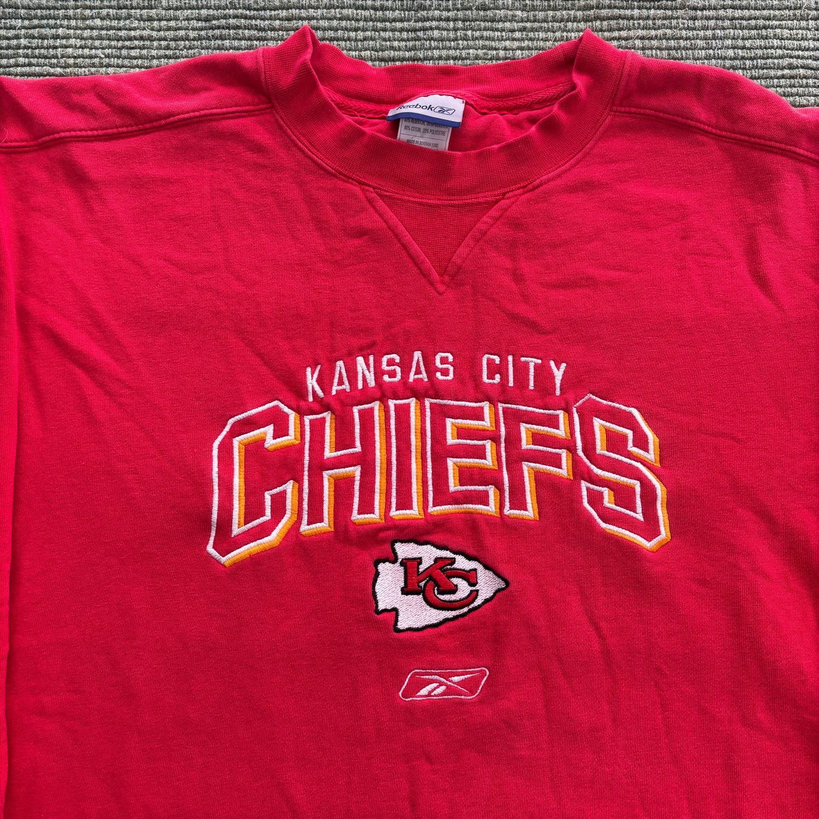 NFL × Reebok × Vintage Vintage red Kansas City Chiefs embroidered Reebok sweatshirt Size US L / EU 52-54 / 3 - 3 Thumbnail