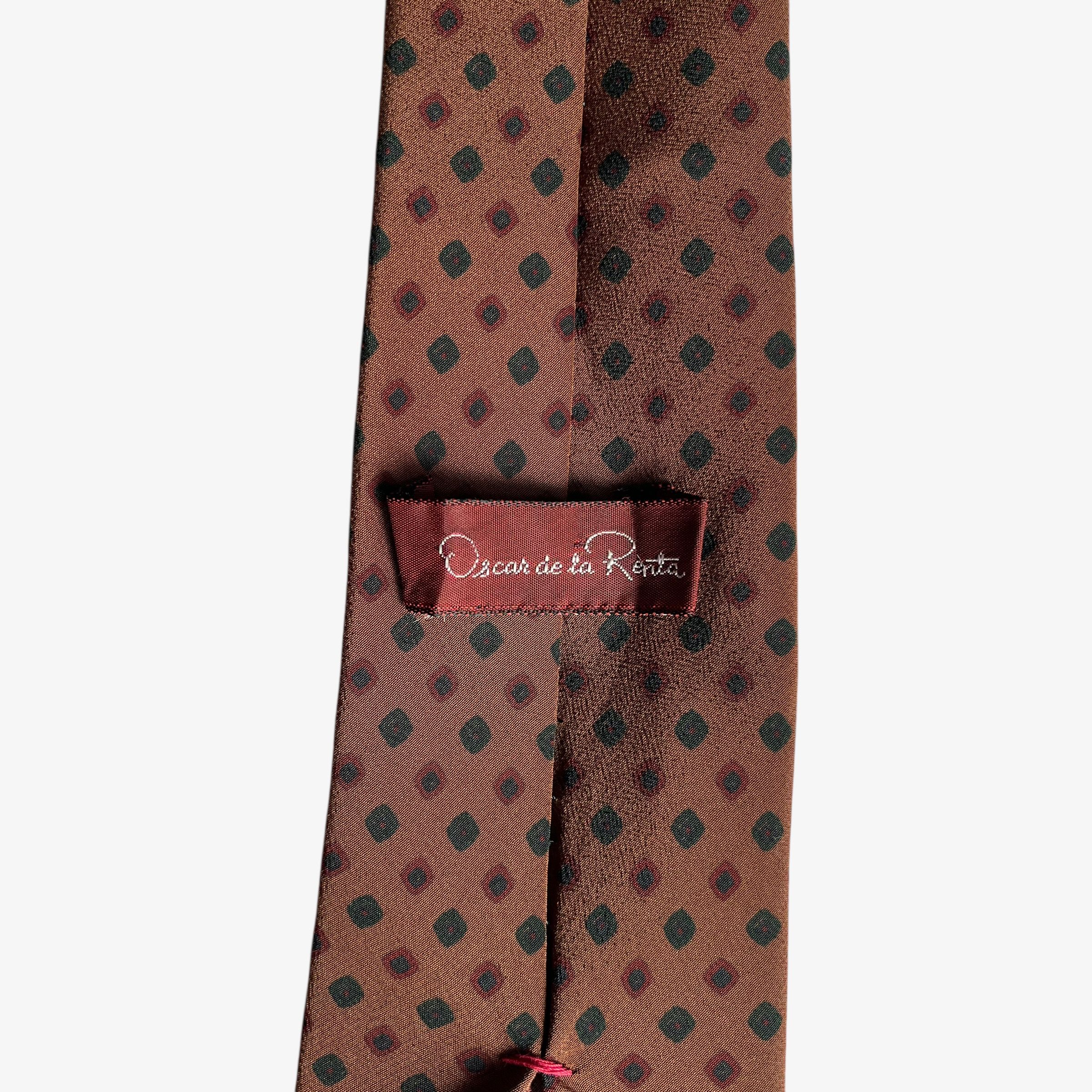 Oscar De La Renta Vintage 90s Oscar De La Renta Abstract Geometric Silk Tie Size ONE SIZE - 2 Thumbnail