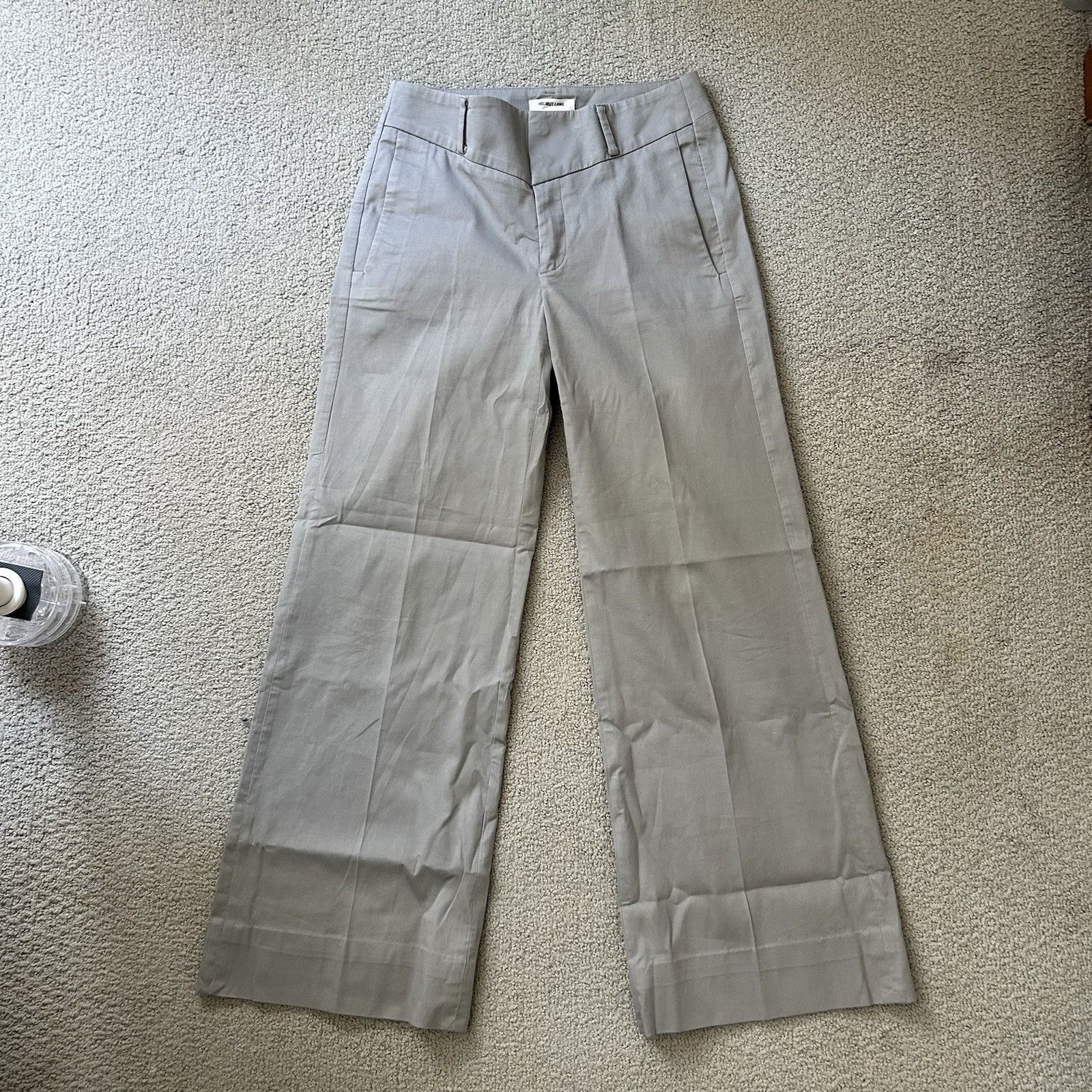 Helmut Lang HELMUT LANG Womens Pants Pull On Cotton Gray Trouser High-Ri Size 25" / US 0 / IT 36 - 1 Thumbnail
