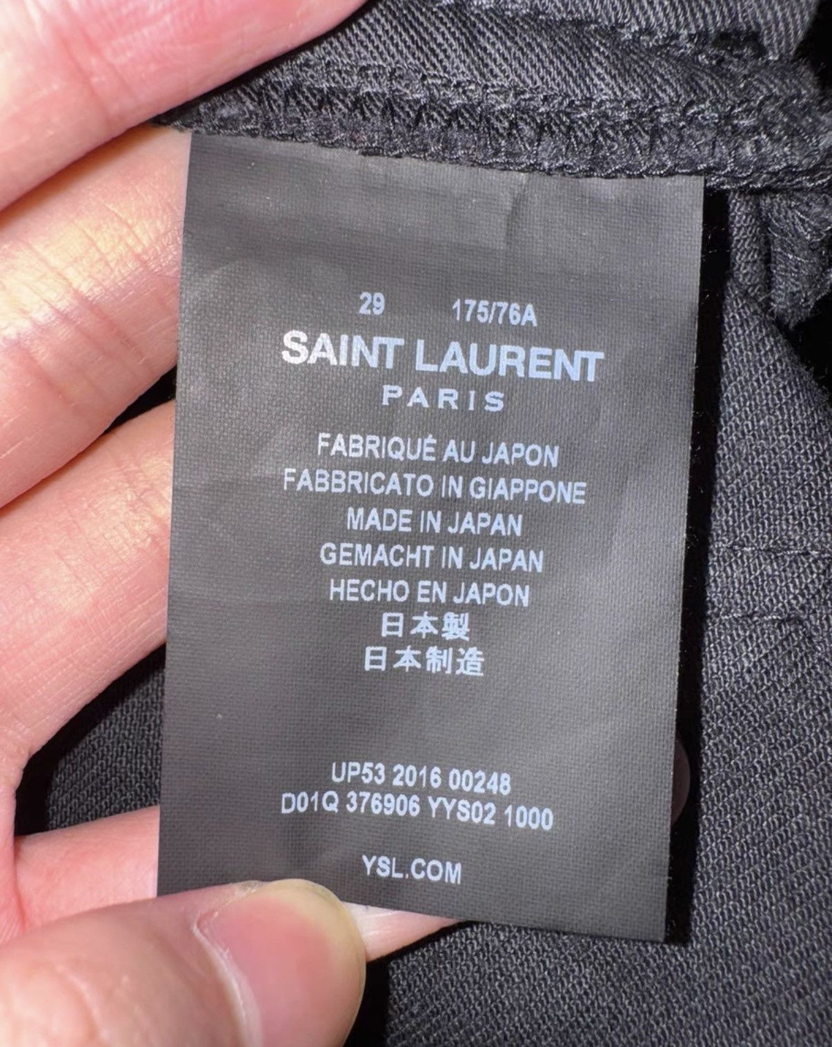 Saint Laurent Paris Saint Laurent (SLP) 16FW Stretch Black Basic Denim Jeans Size US 29 - 7 Thumbnail