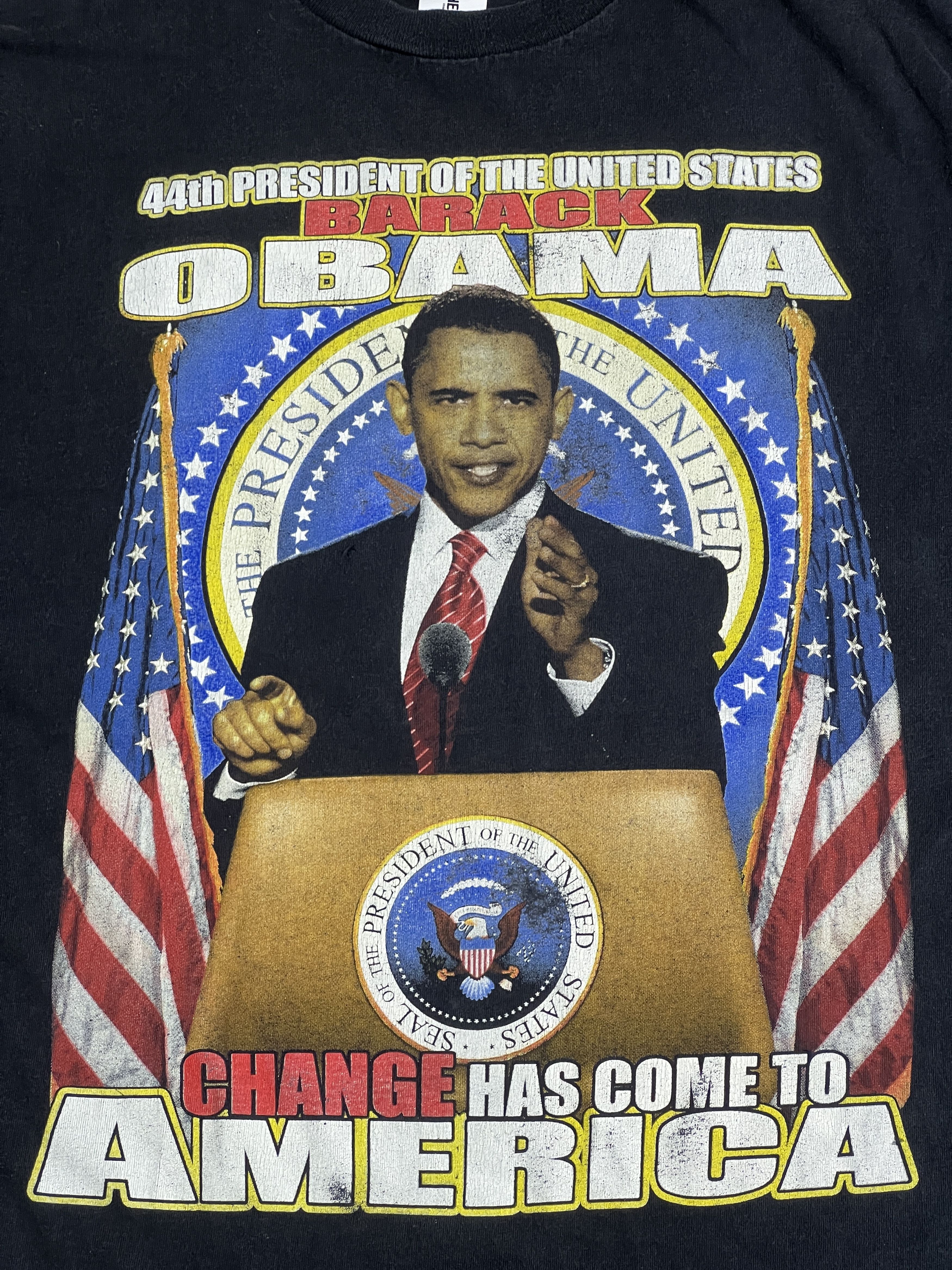 Rap Tees B. Obama Presidential Inauguration Graphic Tee (L) GTME514 Size US L / EU 52-54 / 3 - 2 Thumbnail