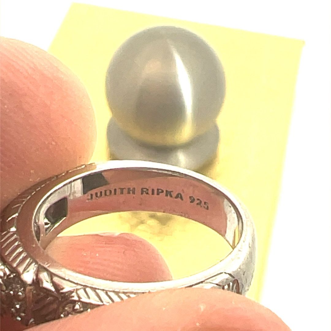 & Other Stories Judith Ripka - Ruby 925 Sterling Silver CZ Diamonique Ring Size ONE SIZE - 6 Thumbnail