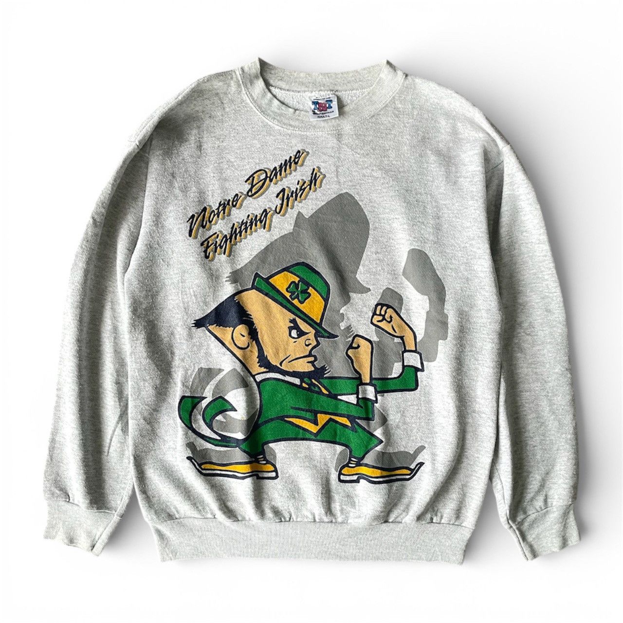 Vintage Vintage 90s University of Notre Dame Fighting Irish Crewneck Size US L / EU 52-54 / 3 - 1 Thumbnail