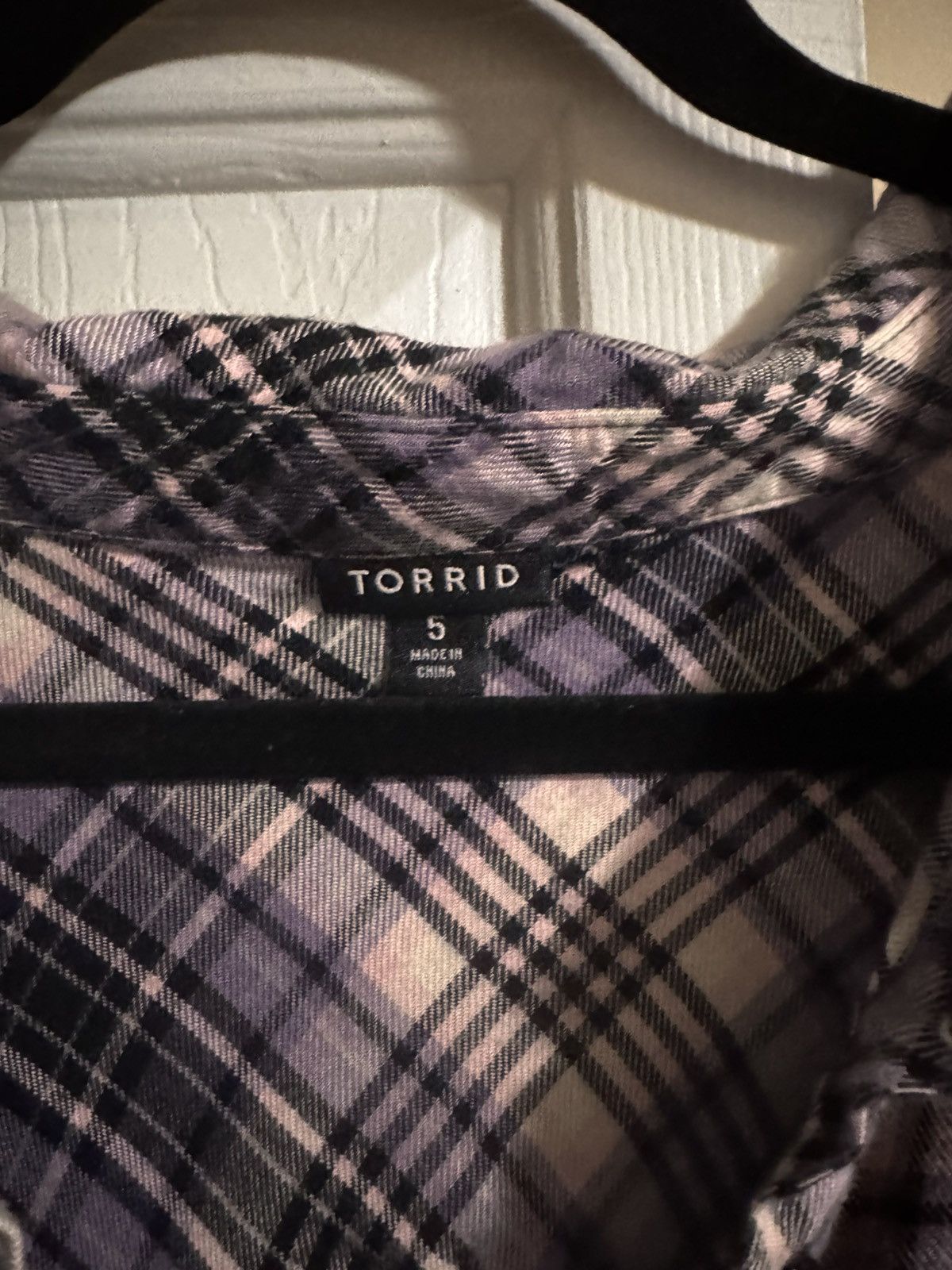 Torrid Softest Flannel Tie Back Button Up Tunic Size ONE SIZE - 7 Thumbnail