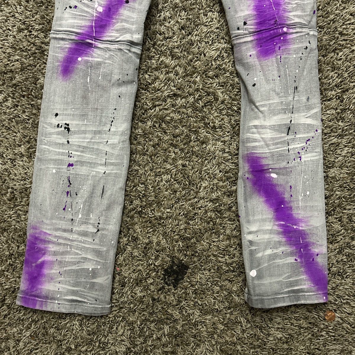 rue21 grey and purple jeans Size US 34 / EU 50 - 2 Thumbnail