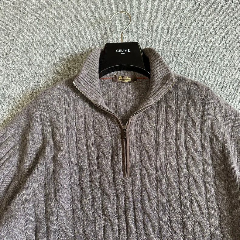 Loro Piana LORO PIANA Small cashmere semi-high neck sweater Size US XL / EU 56 / 4 - 3 Thumbnail