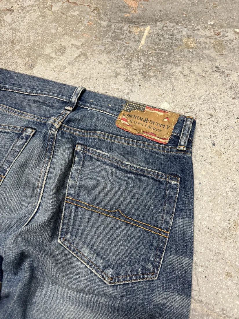 Polo Ralph Lauren × Vintage 1990s Ralph Lauren American Straight Faded Blue Denim Jeans Size US 31 - 6 Thumbnail