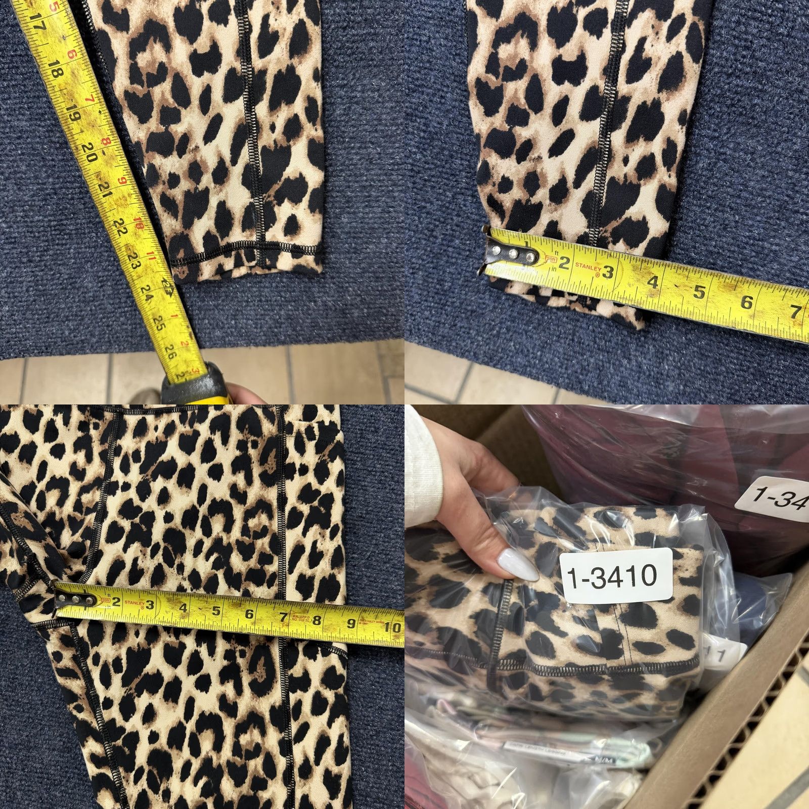 Victoria's Secret Victoria's Secret Leggings Womens M Brown Leopard Cropped Pockets Yoga Gym Leggings Size 42" / US 20 - 8 Thumbnail