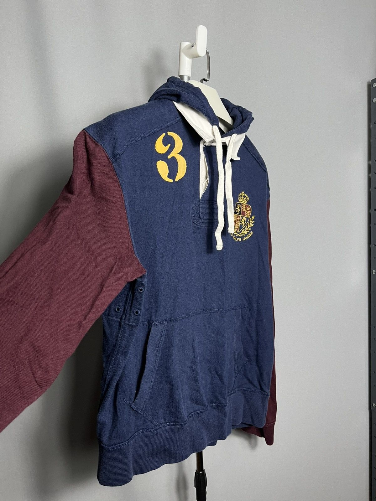 Vintage POLO RALPH LAUREN POLO / RUGBY VINTAGE STYLE HOODIE PULLOVER Size US L / EU 52-54 / 3 - 4 Thumbnail