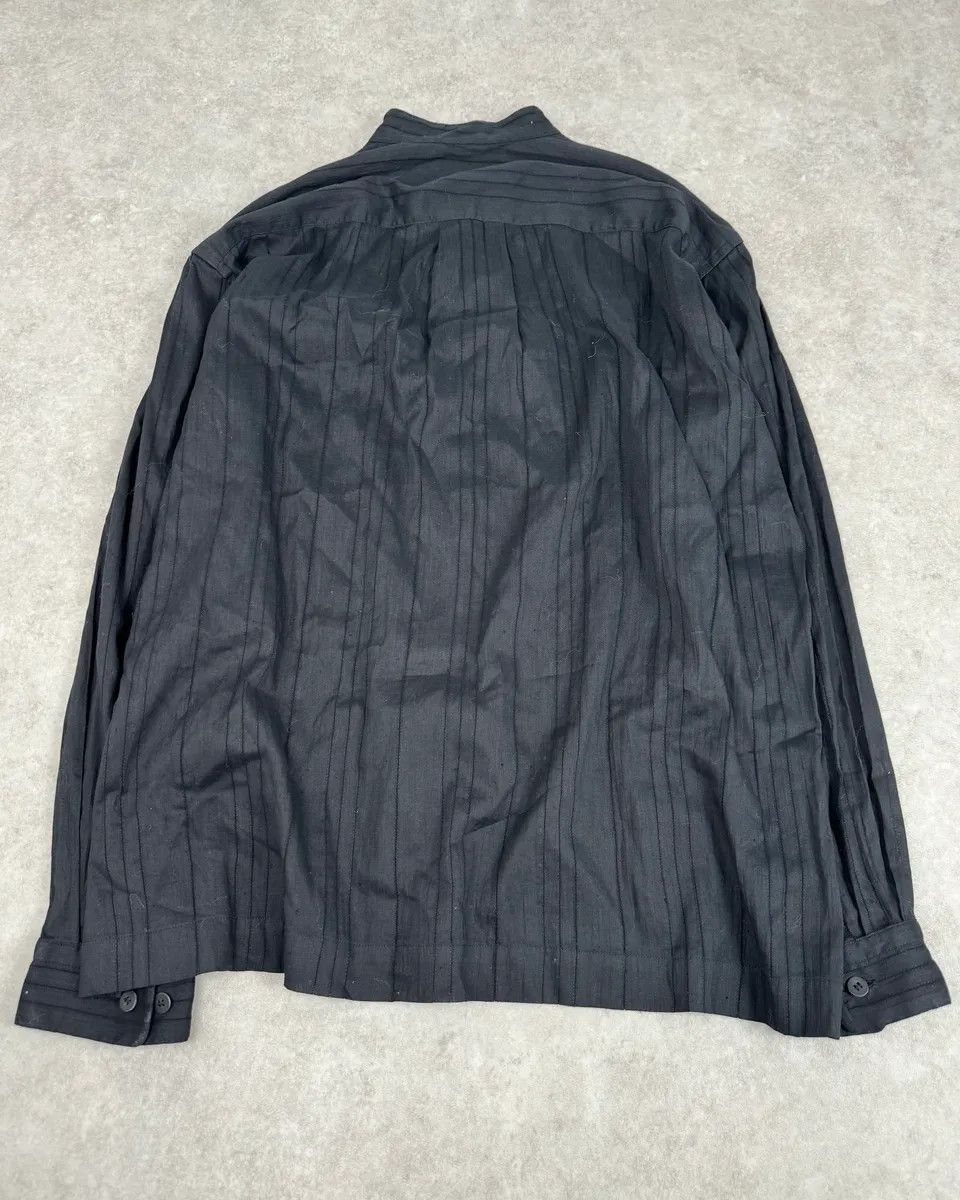 Issey Miyake Issey Miyake Black Lined Light Mao Shirt Size US L / EU 52-54 / 3 - 7 Thumbnail