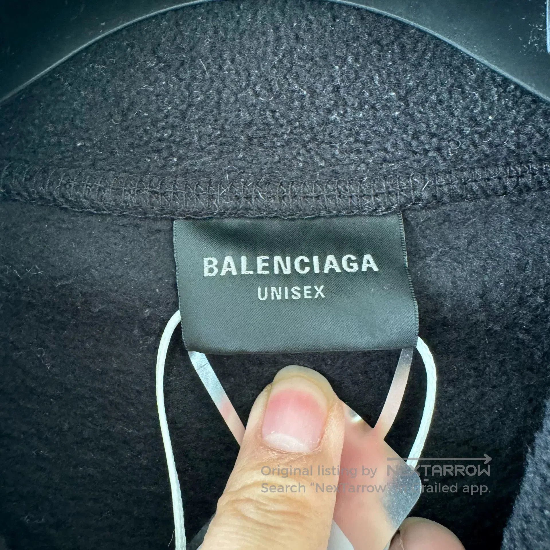 Balenciaga Balenciaga Black Letter Embroidered Fleece Sweatshirt. Size US M / EU 48-50 / 2 - 3 Thumbnail