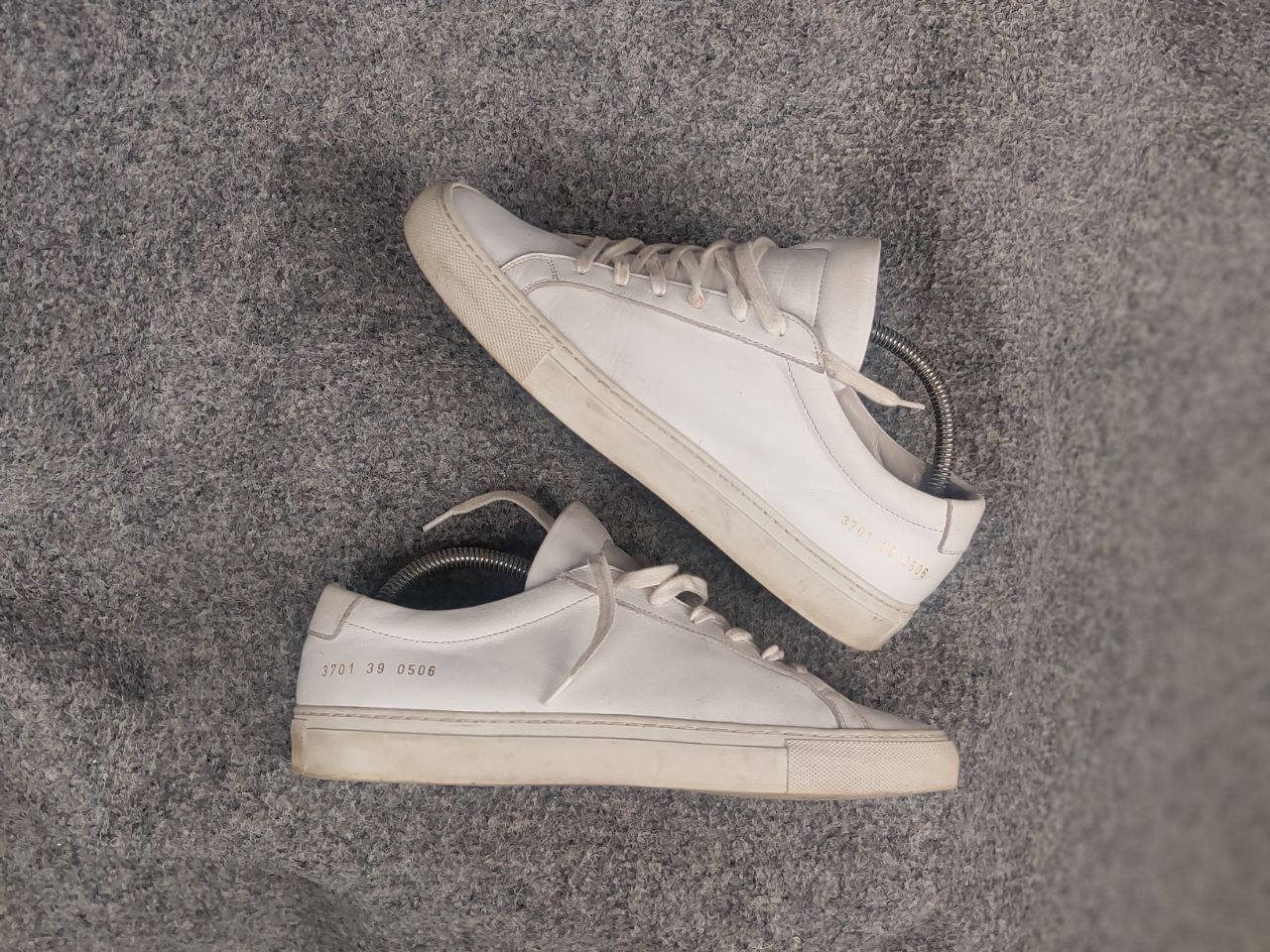 Common Projects Common Projects Achilles Low White Leather Lace Up Sneakers Size US 9 / IT 39 - 5 Thumbnail