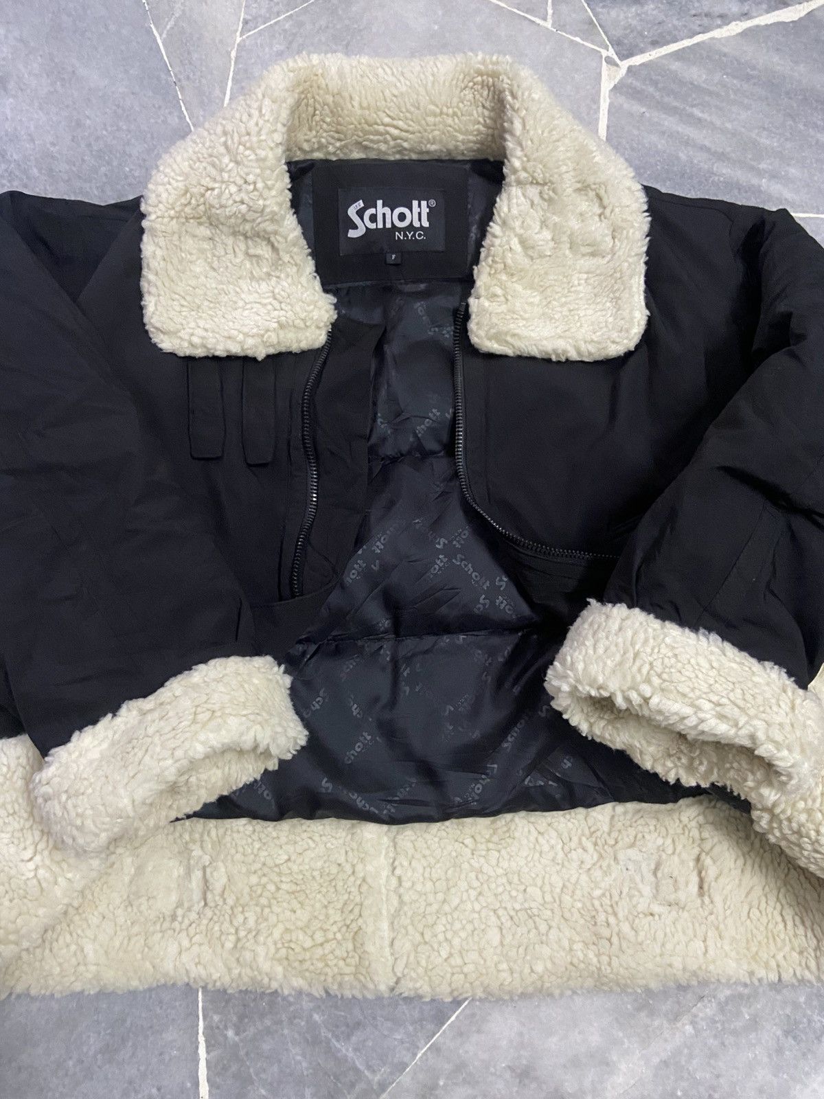 Schott SCHOTT Jacket B3 Military Style Sherpa Jacket Size US M / EU 48-50 / 2 - 4 Thumbnail