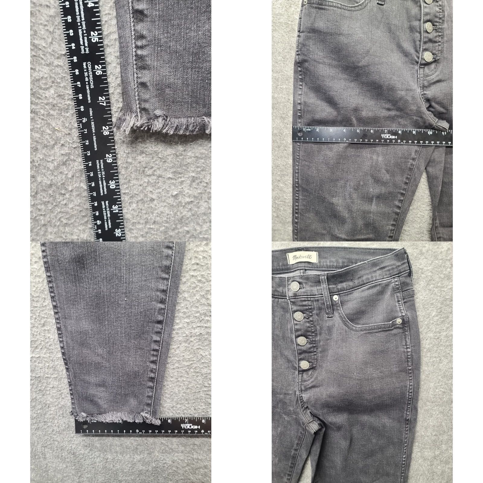 Madewell Madewell Jeans Women’s 30x28 10” High Rise Skinny Stretch Button Fly Denim Black 5-Pocket City Womens Size 30" / US 8 / IT 44 - 8 Thumbnail