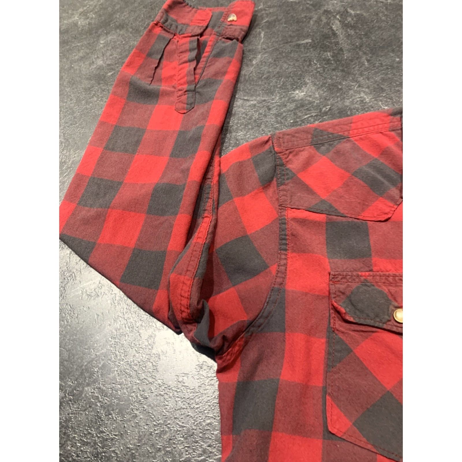 Wrangler VINTAGE Wrangler Western Plaid Pearl Snap Long Sleeve Button-Up Shirt Mens Medium Red Size US M / EU 48-50 / 2 - 7 Thumbnail