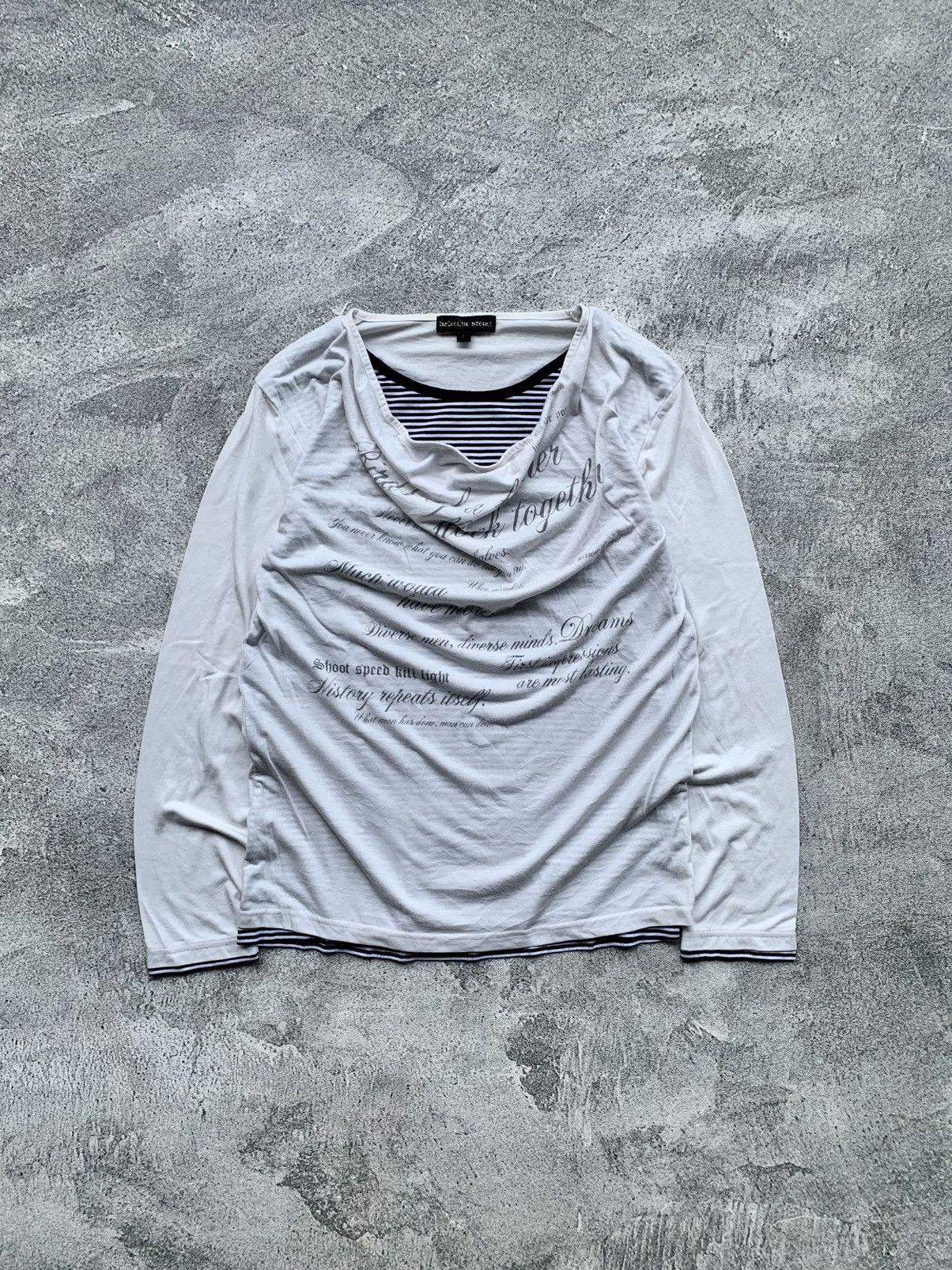 defectif struct double layer japanese style poem long sleeve