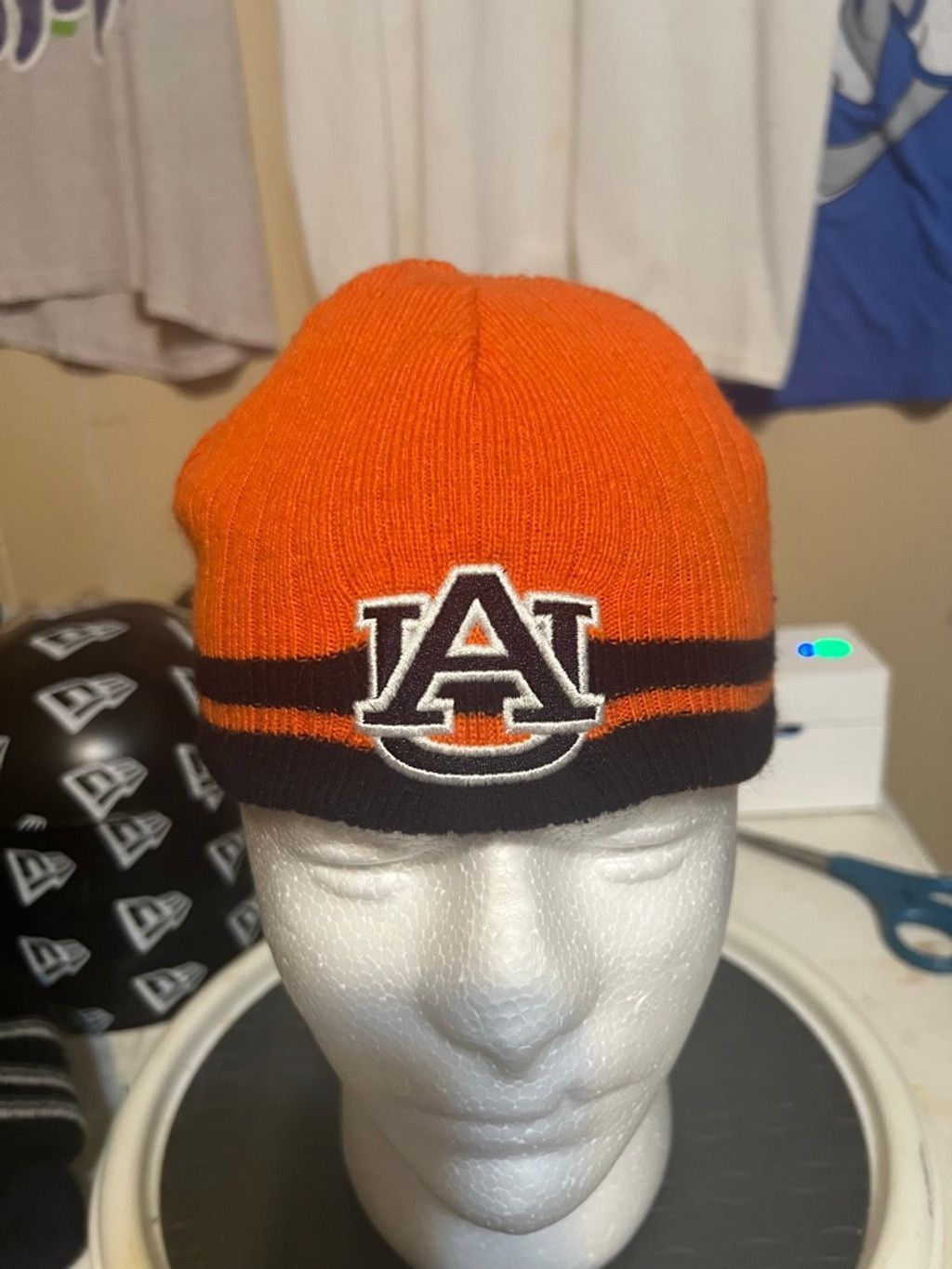 The Unbranded Brand Men's Auburn University Tigers Beanie One Size Orange Black Size ONE SIZE - 1 Thumbnail