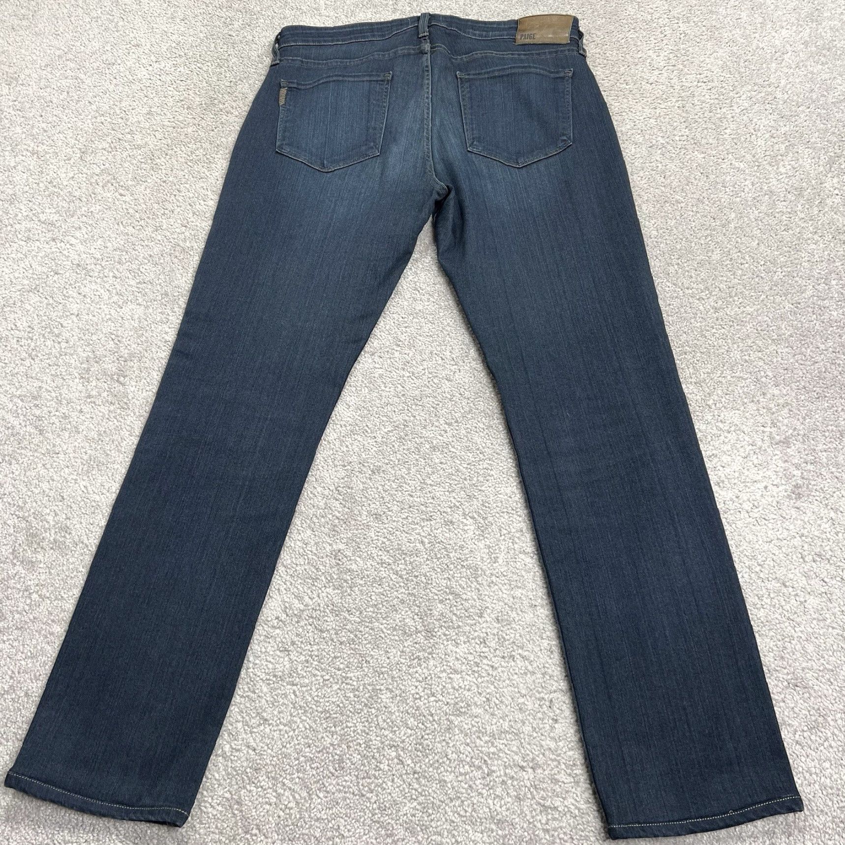 Paige Paige Jeans Men 33 (34x31) Federal Dark Blue Straight Leg Denim Stretch Casual Jeans Regular Mens Blue 90s? Size US 33 - 6 Thumbnail