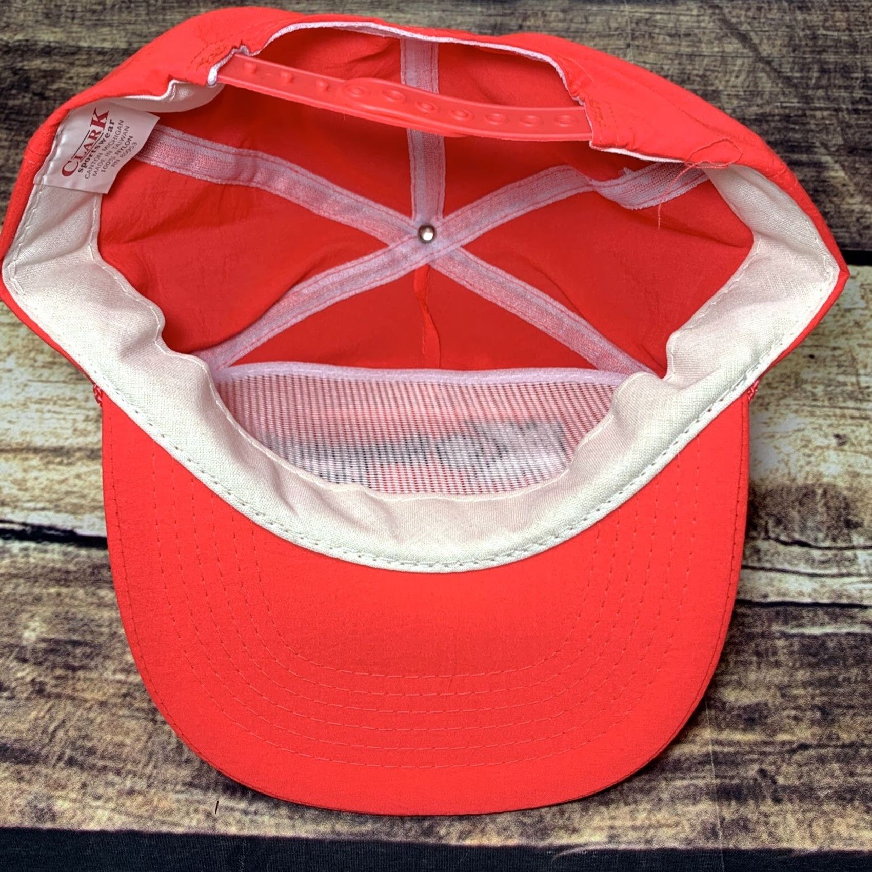 Clarks VINTAGE Kmart Havoline Racing Neon Pink Snapback Cap Hat Cap 90s NASCAR Gear Mens Adjustable Neon Pink Cap Size ONE SIZE - 5 Thumbnail