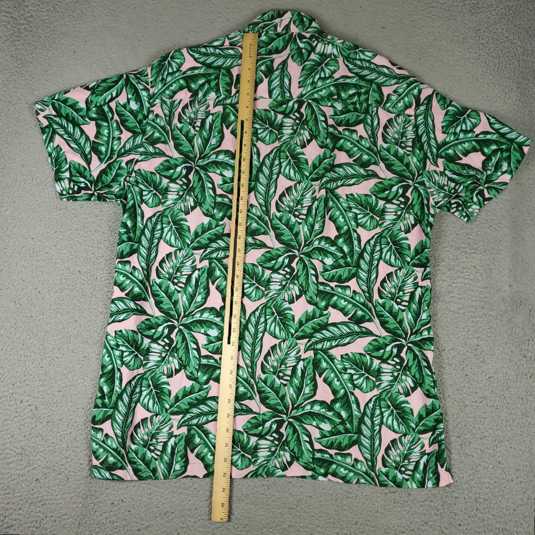 Pinko Kenny Flowers Shirt Mens 2XL Green Pink Hawaiian Rayon Tropical Short Sleeve Button-Up Casual, Party/Cocktail, Travel Mens Size US XXL / EU 58 / 5 - 3 Thumbnail