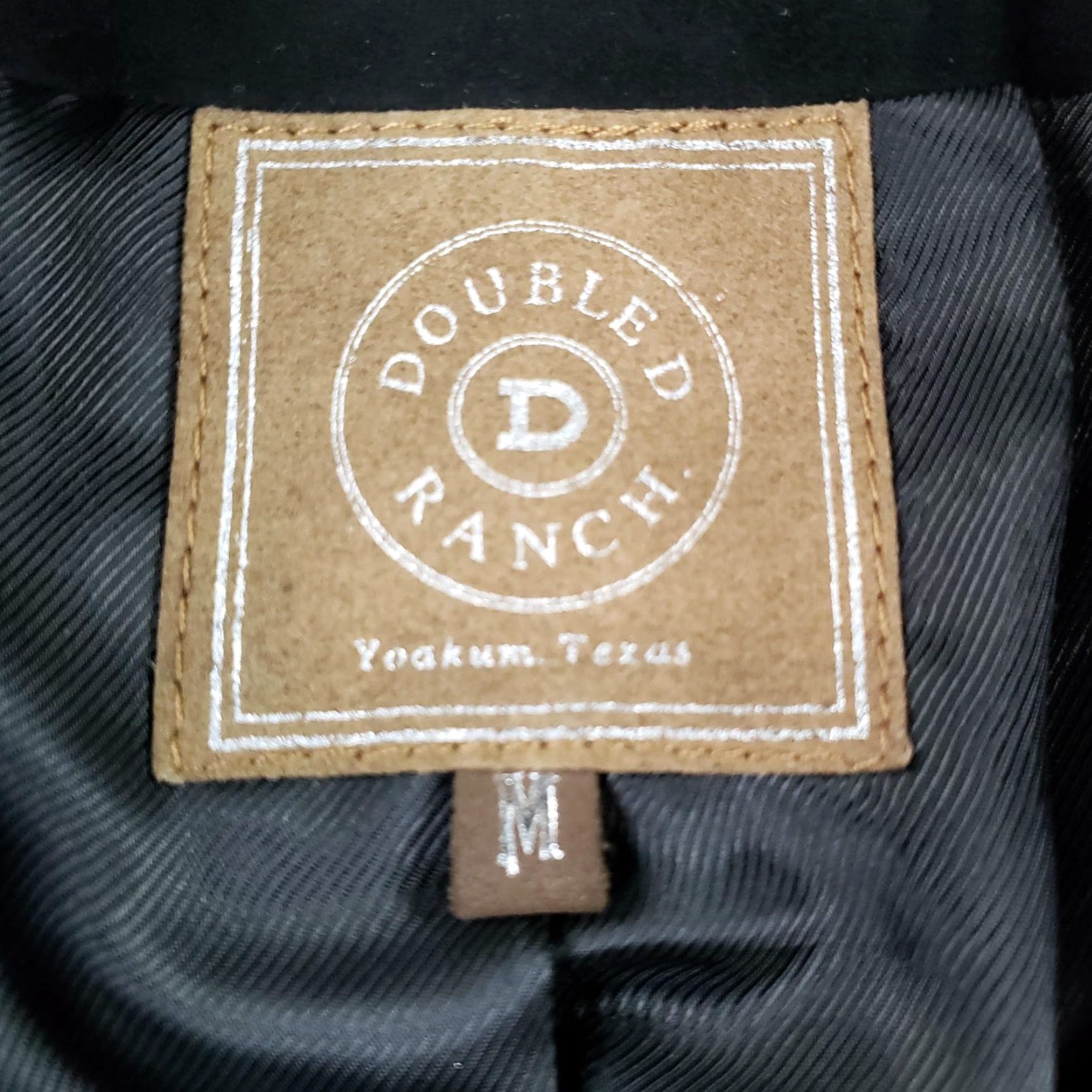 Doublet VINTAGE Double D Ranch Vest Women Medium Long Black Leather Beaded Removeable Fur Trim Size M / US 6-8 / IT 42-44 - 5 Thumbnail