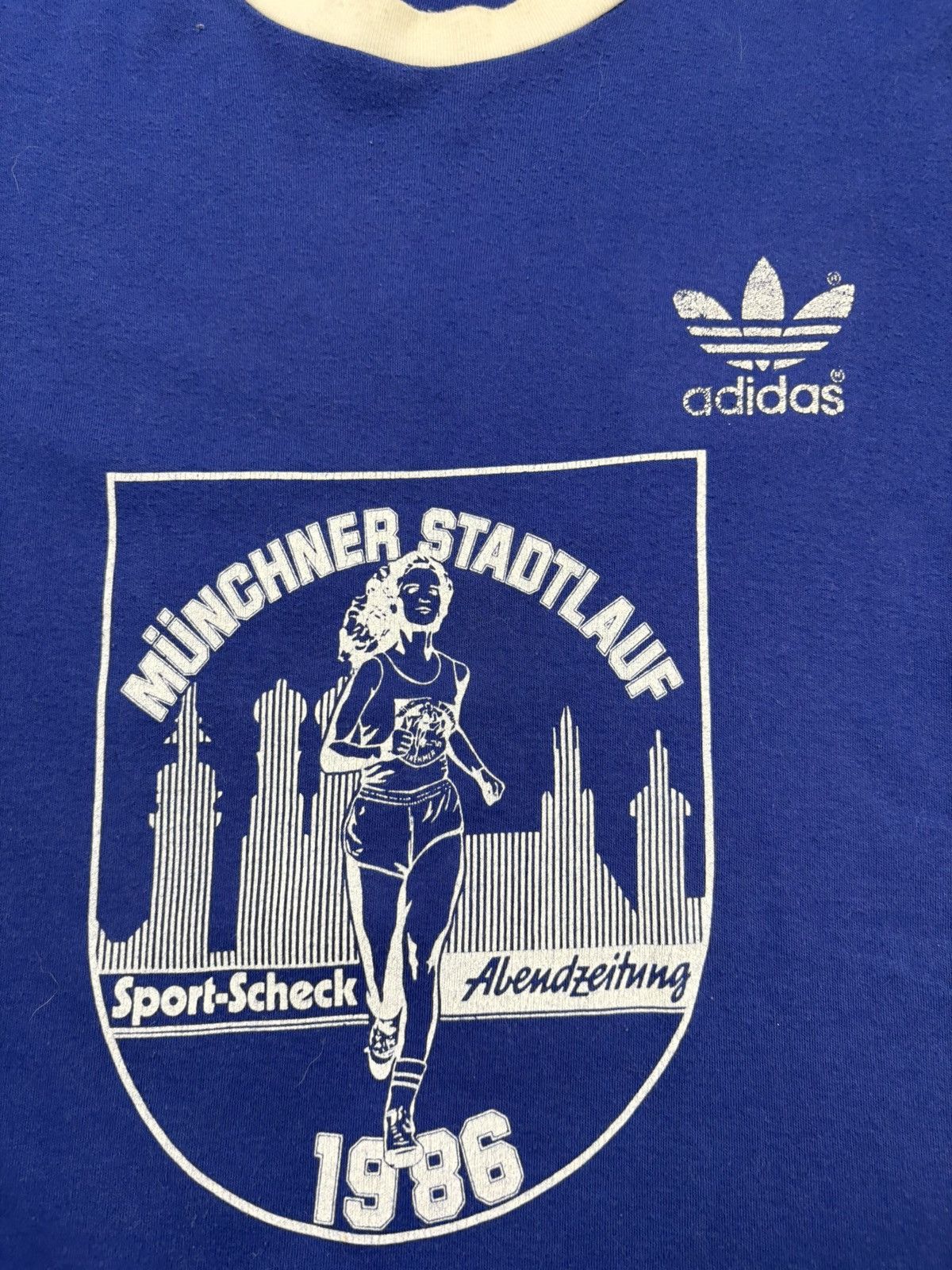 Adidas Vintage Adidas Munchen Stadtlauf 1986 Ringer T Shirt 80s M Size US M / EU 48-50 / 2 - 5 Thumbnail