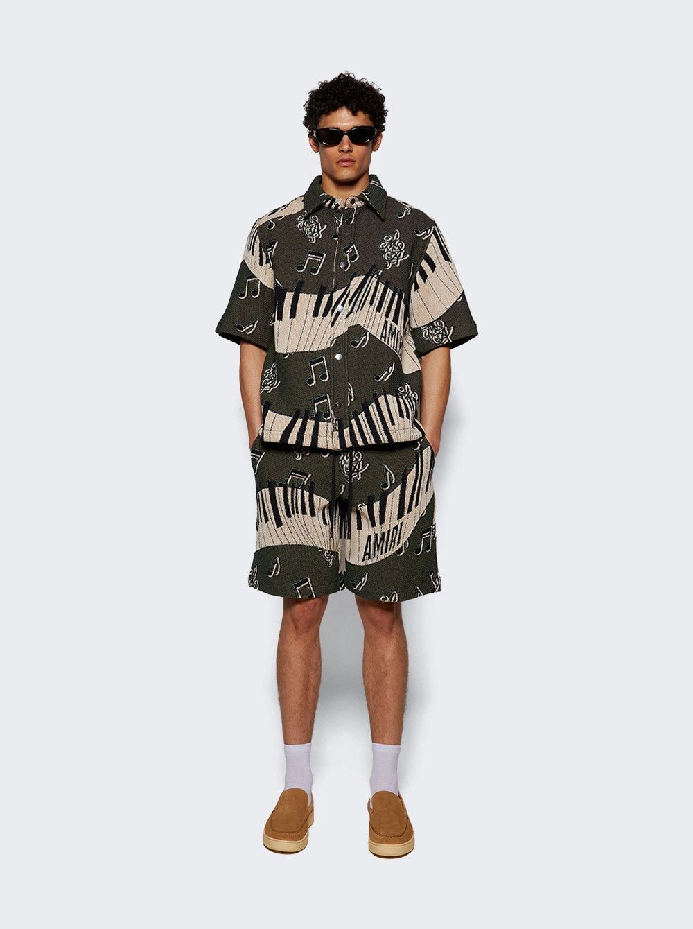 Amiri o1mle0326 Piano Keys Tapestry Shirt in Multicolor Size US XXL / EU 58 / 5 - 5 Thumbnail